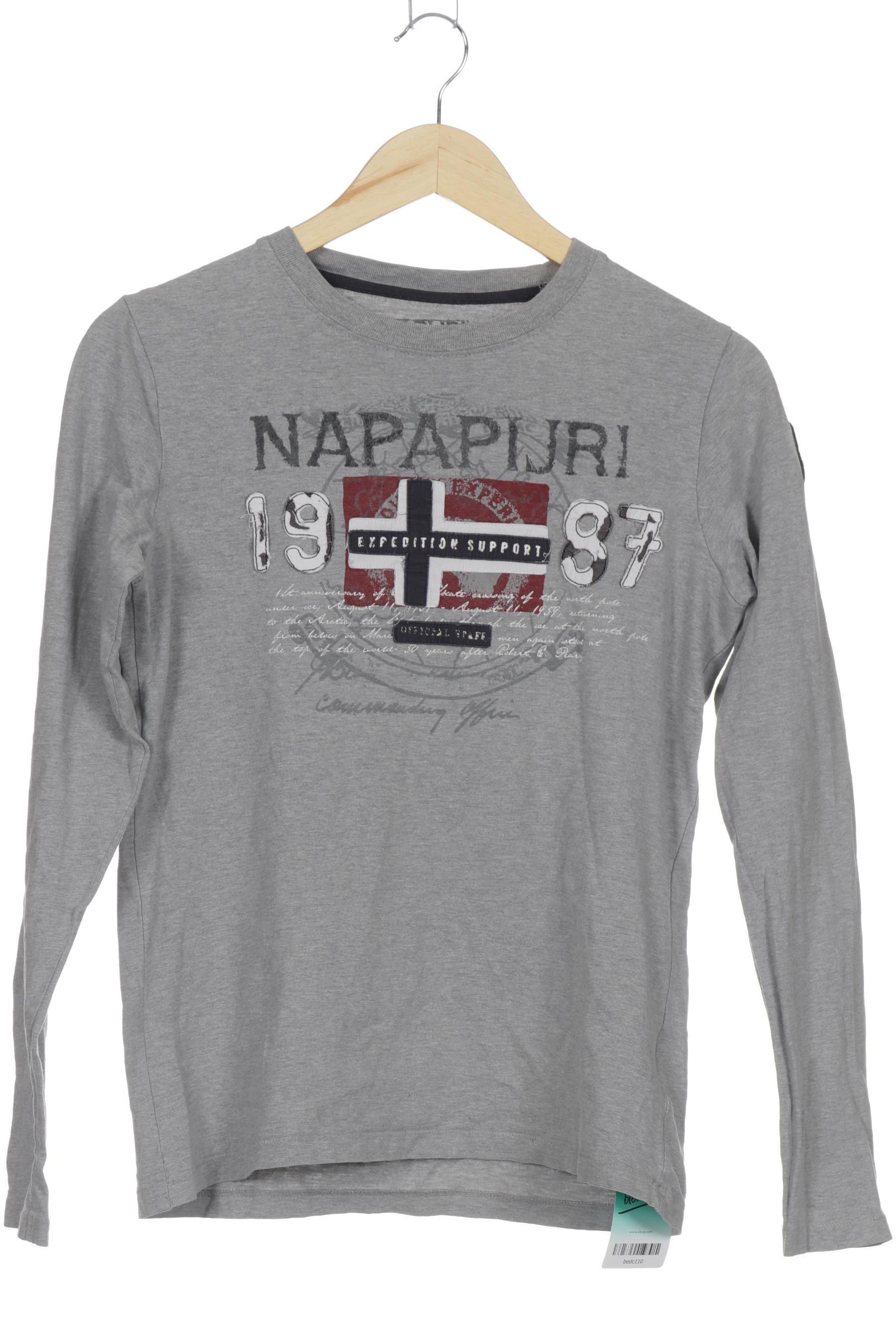 

Napapijri Herren Langarmshirt, grau, Gr. 164