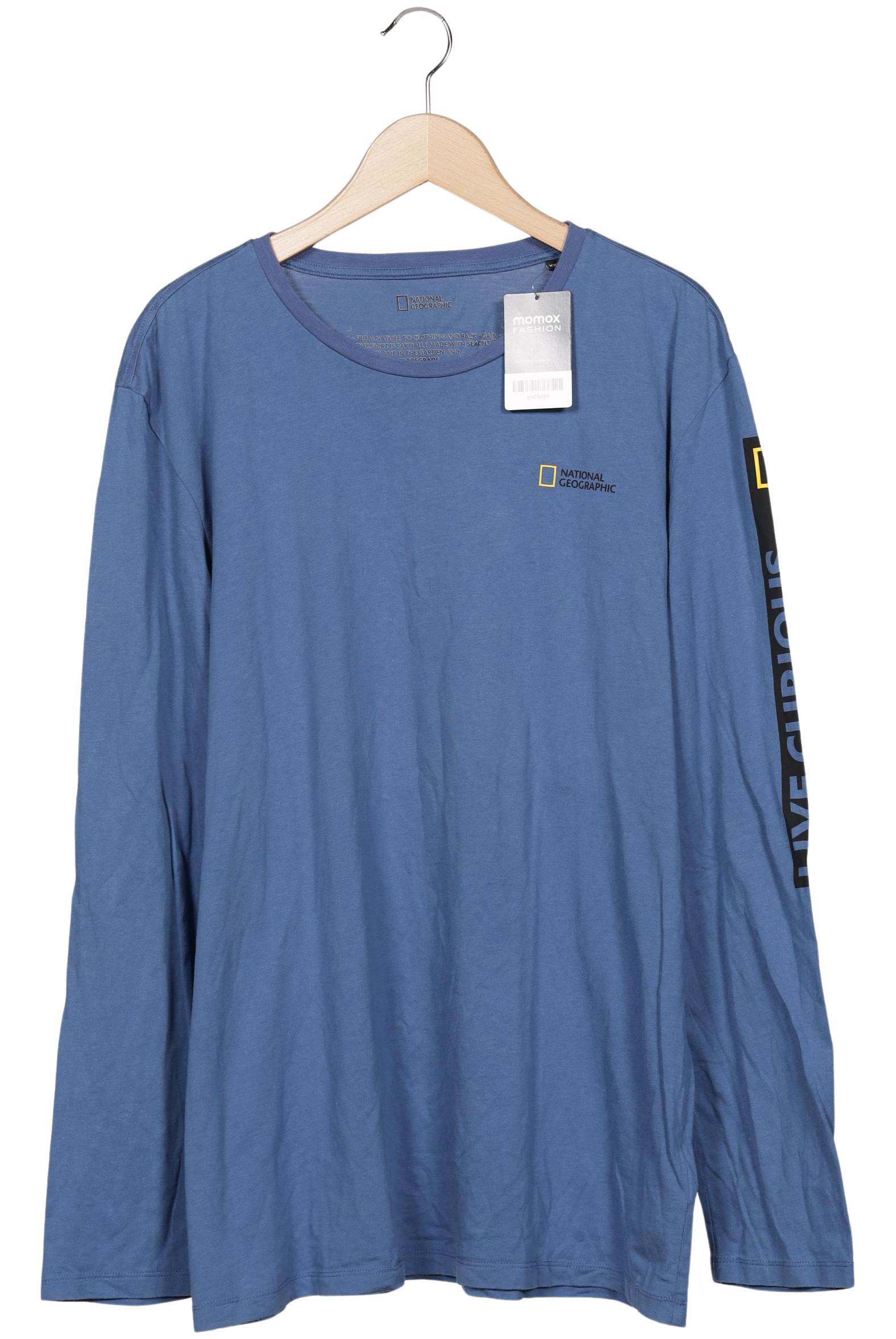 Thumbnail - National Geographic Herren Langarmshirt, blau, Gr. 56