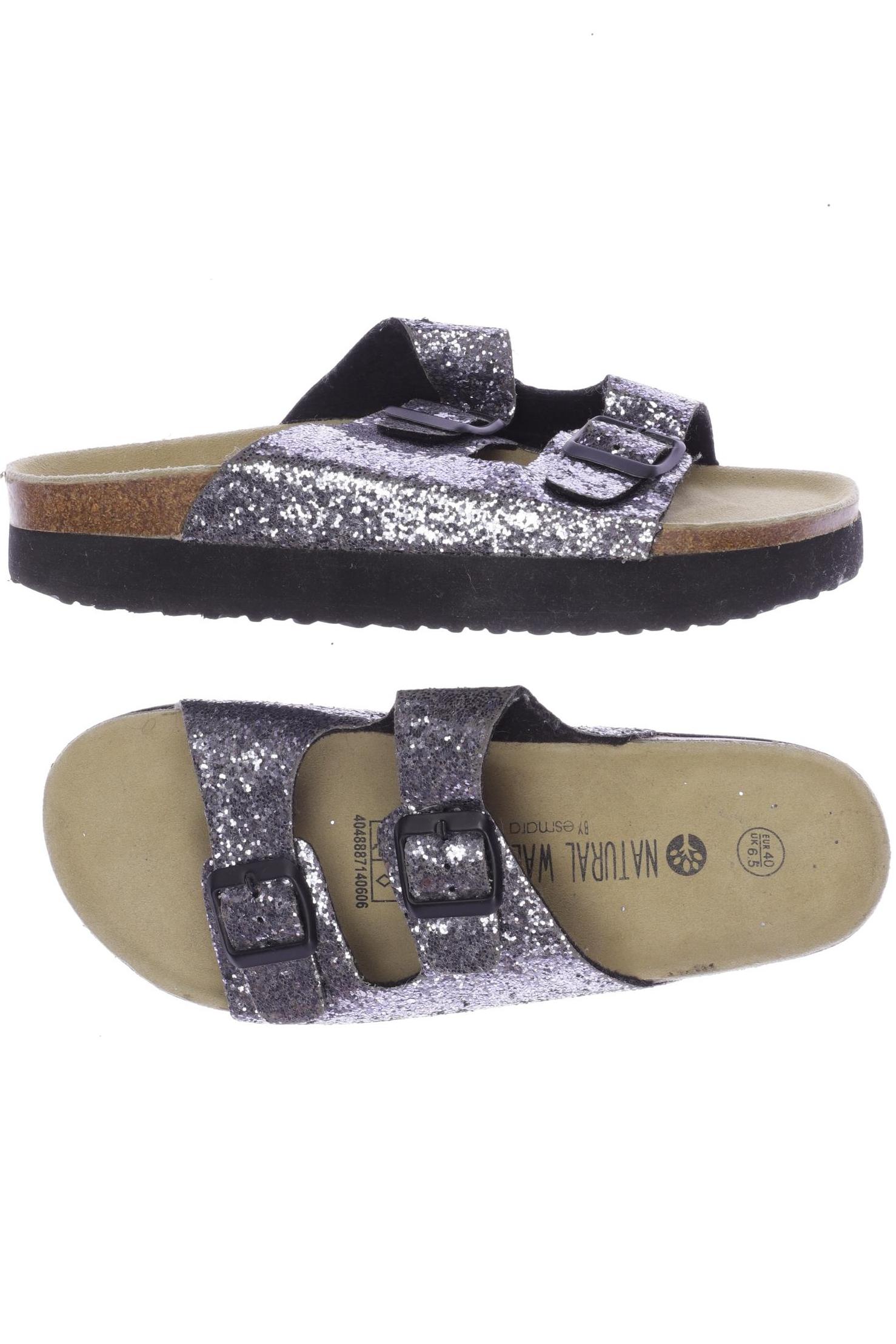 

Natural World Damen Sandale, silber
