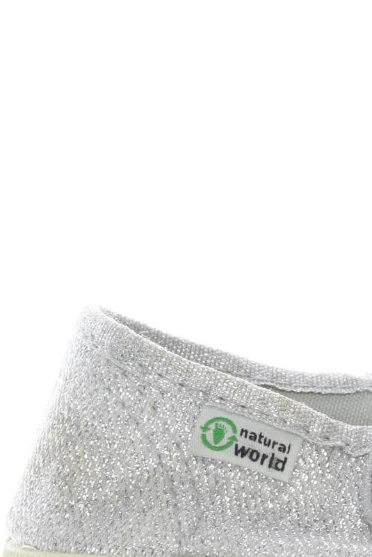 Thumbnail - Natural World Mädchen Kinderschuhe, silber, Gr. 27