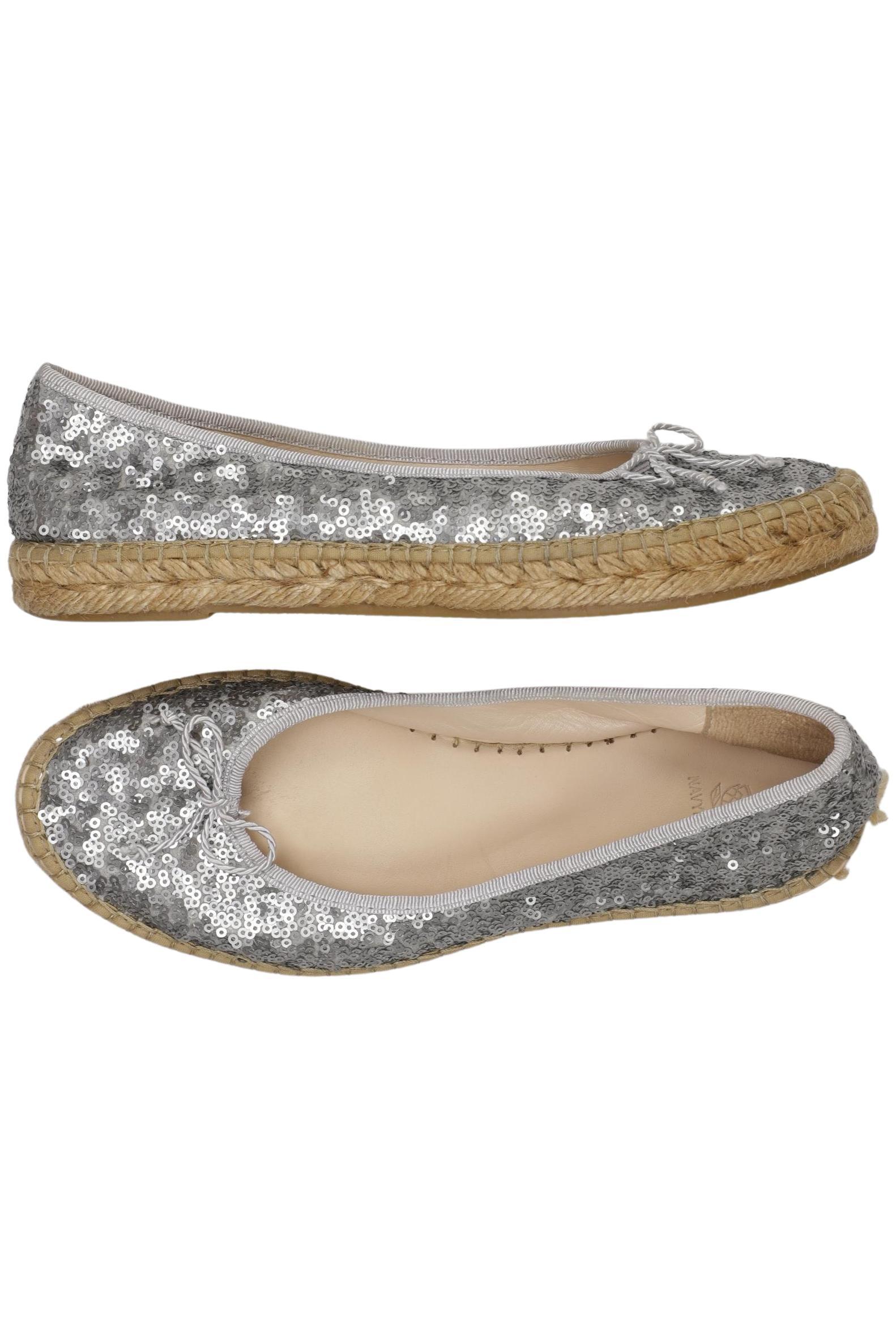 

Navyboot Damen Ballerinas, silber, Gr. 36