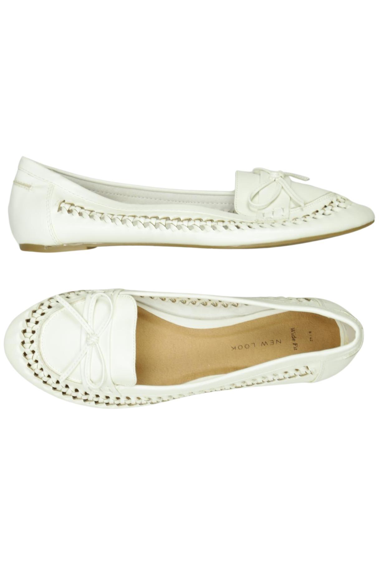 

New Look Damen Ballerinas, weiß, Gr. 42