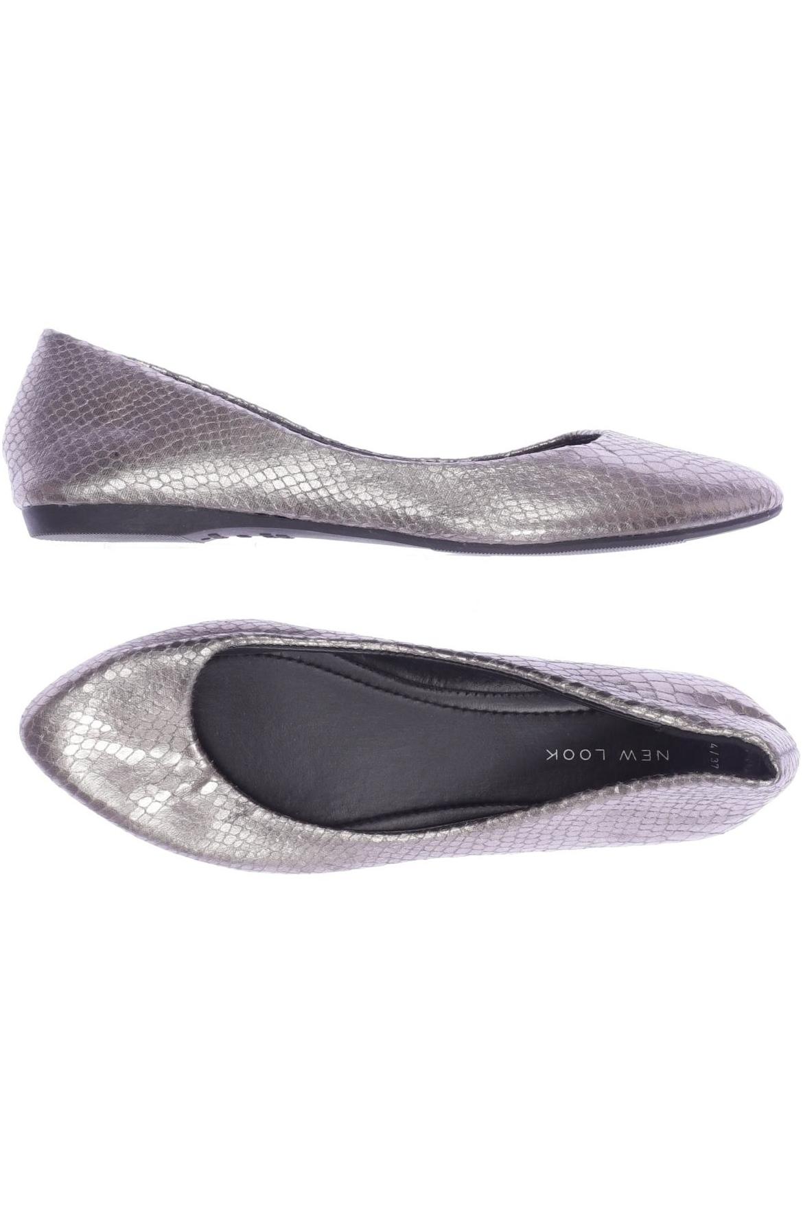 

New Look Damen Ballerinas, silber, Gr. 37