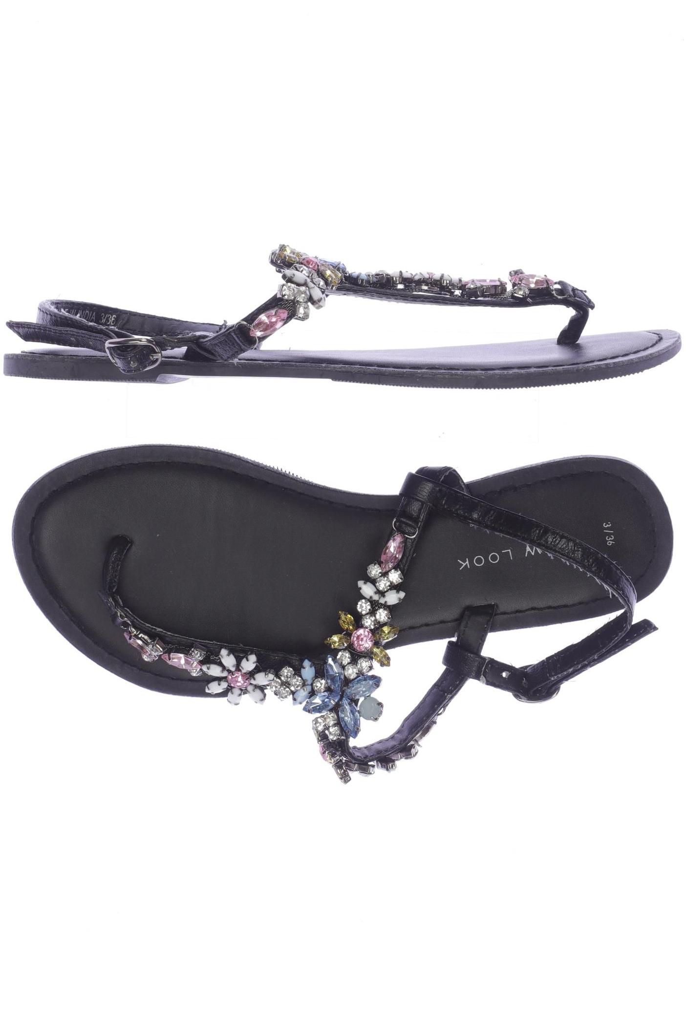 

New Look Damen Sandale, schwarz, Gr. 36