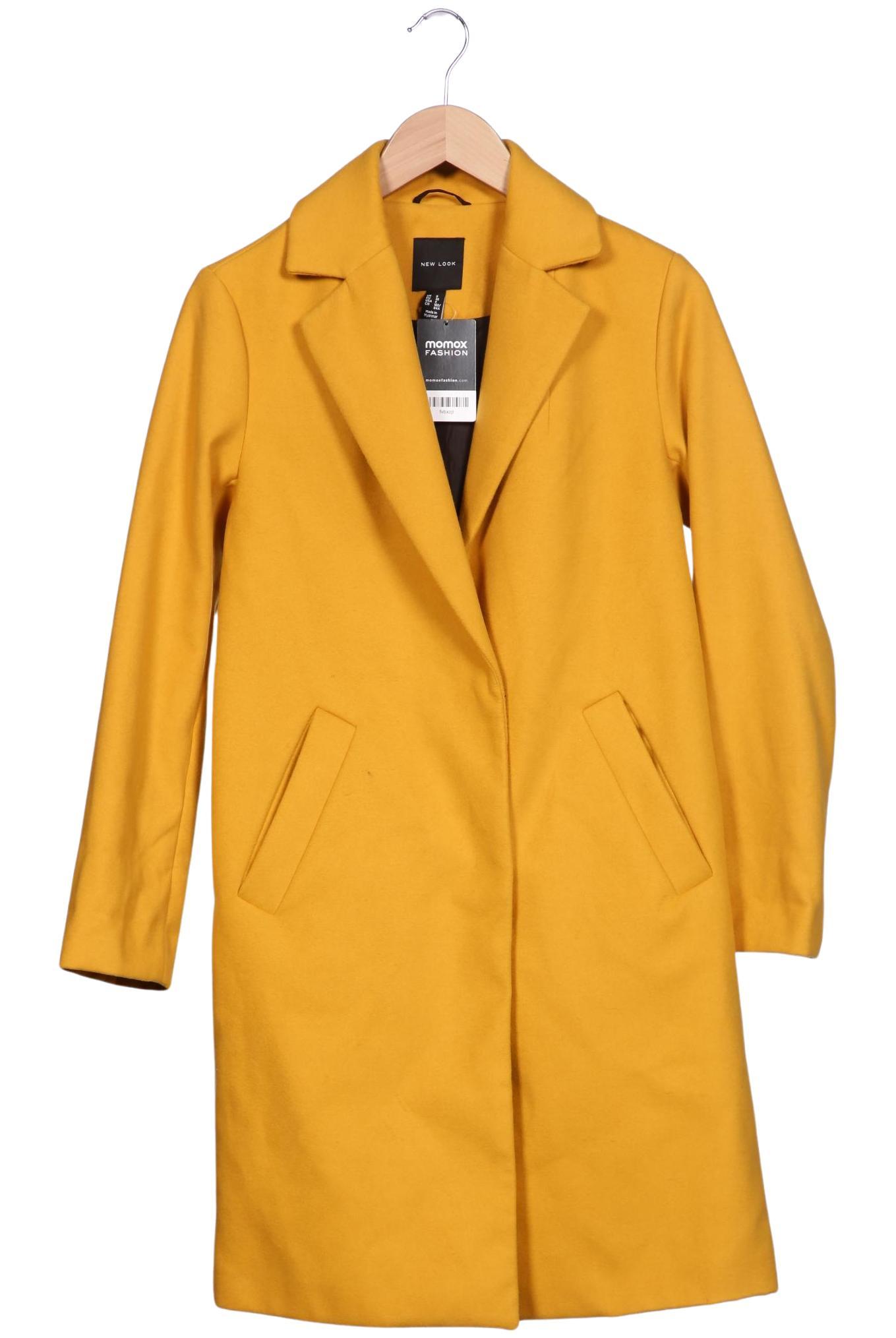 

New Look Damen Mantel, gelb, Gr. 36