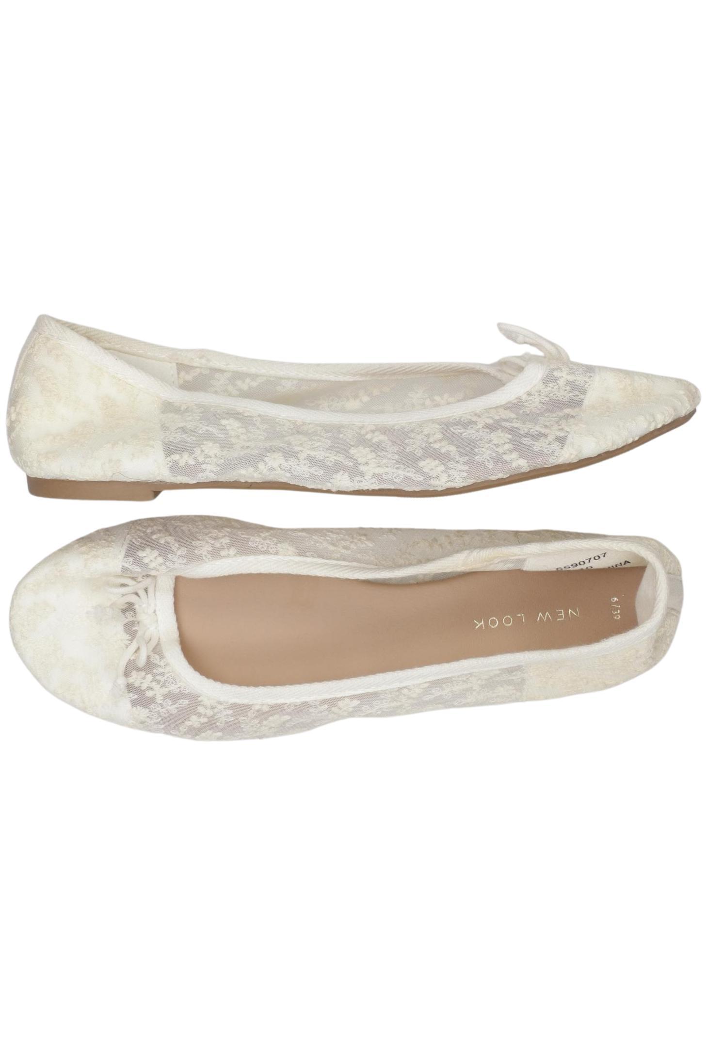 

New Look Damen Ballerinas, cremeweiß, Gr. 39