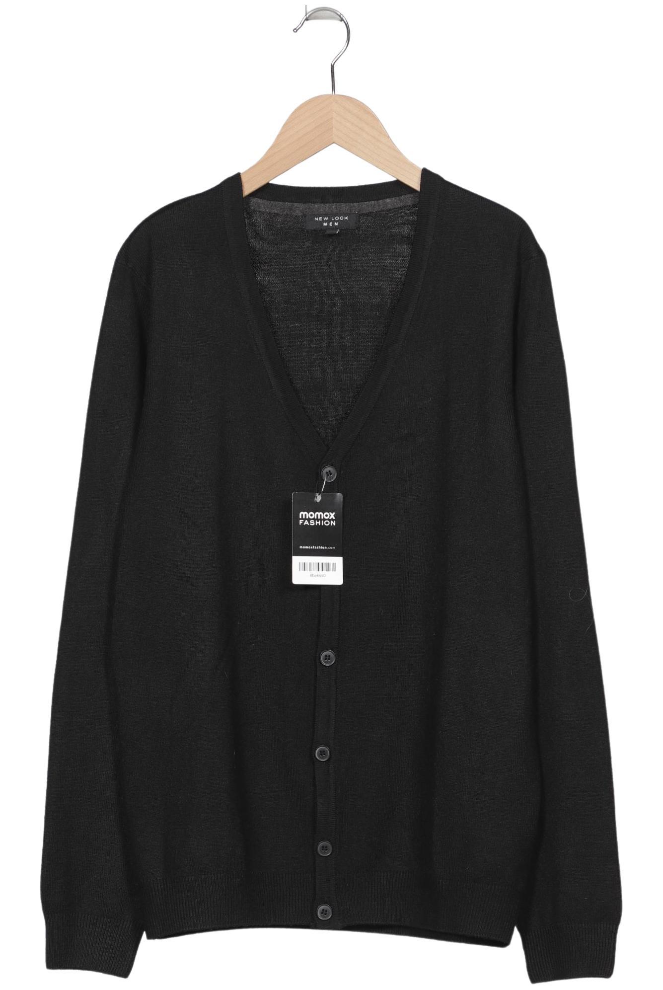 

New Look Herren Strickjacke, schwarz, Gr. 48