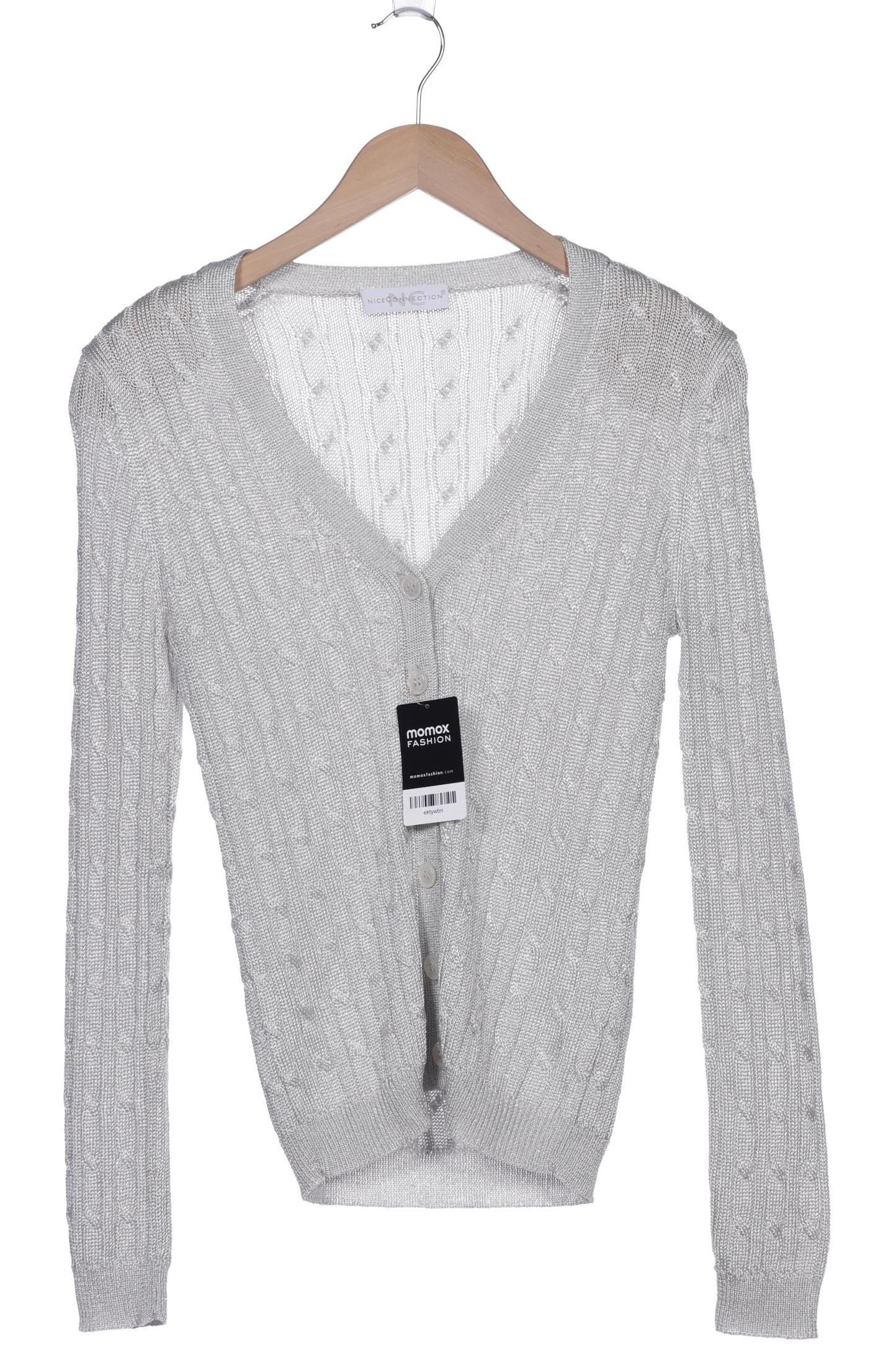 

Nice Connection Damen Strickjacke, silber, Gr. 38