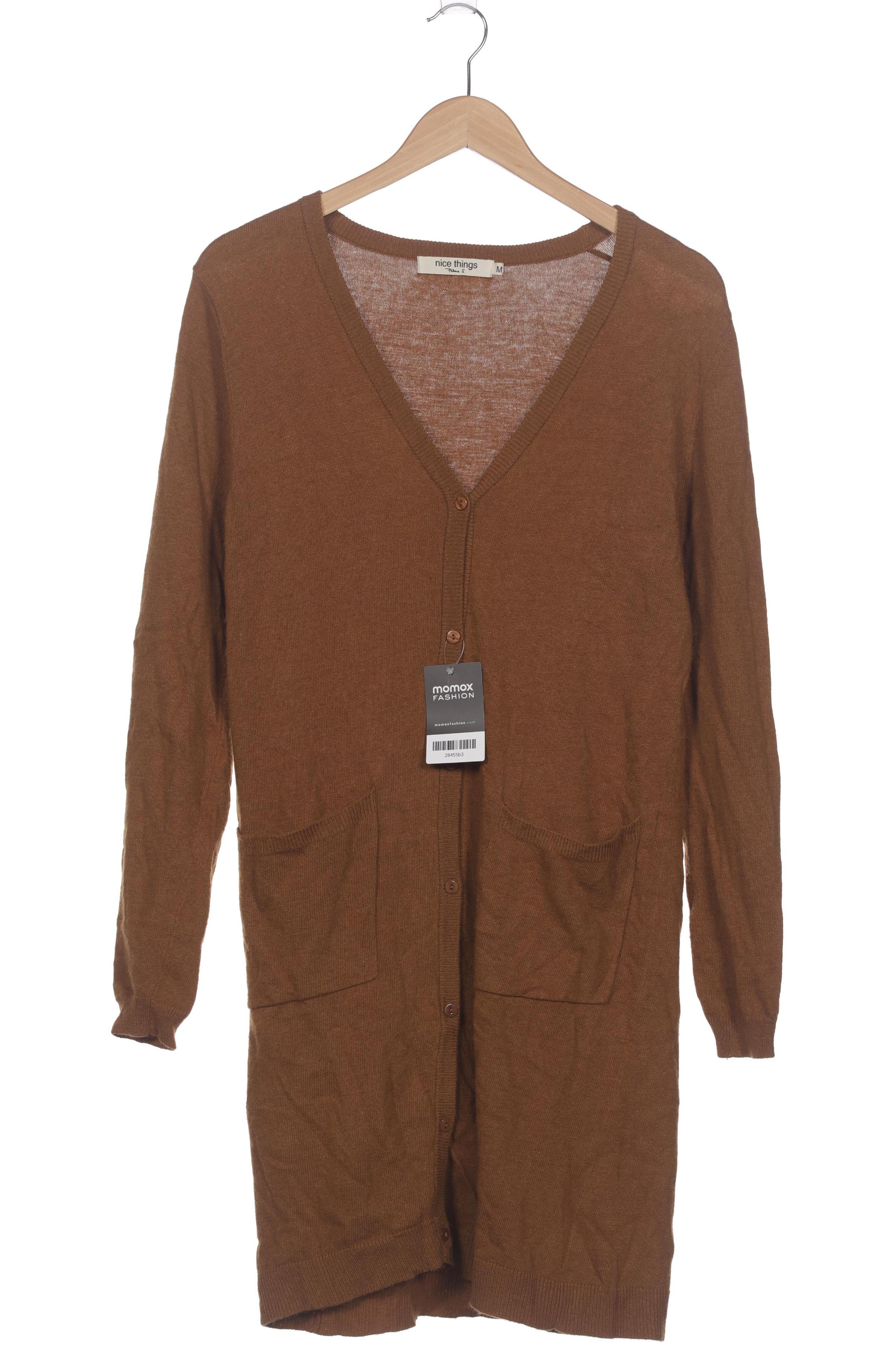 

nice things Damen Strickjacke, beige, Gr. 38