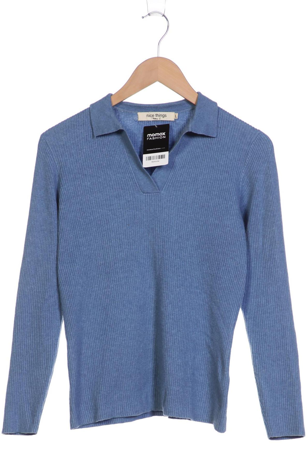 

nice things Damen Pullover, blau, Gr. 42