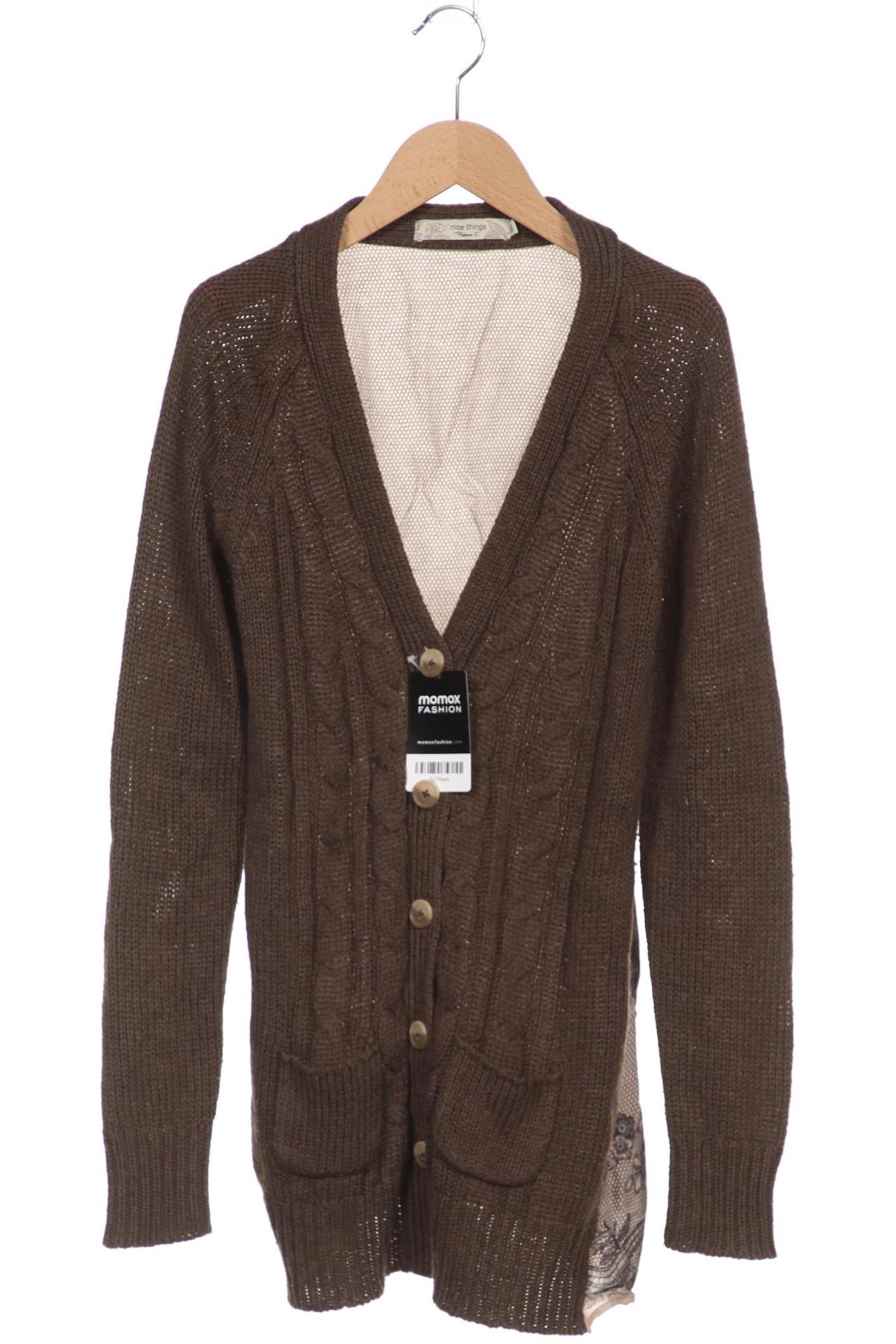 

nice things Damen Strickjacke, braun, Gr. 38