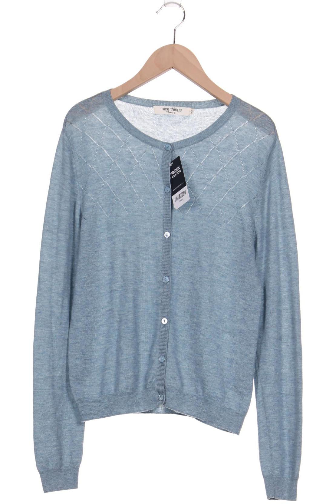 

nice things Damen Strickjacke, hellblau