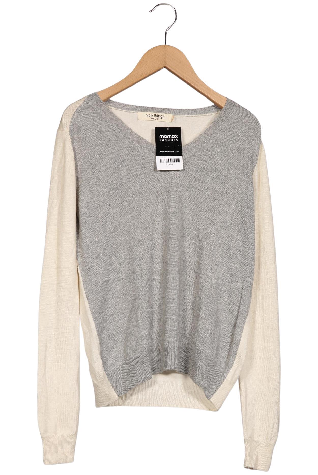 

nice things Damen Pullover, grau, Gr. 38