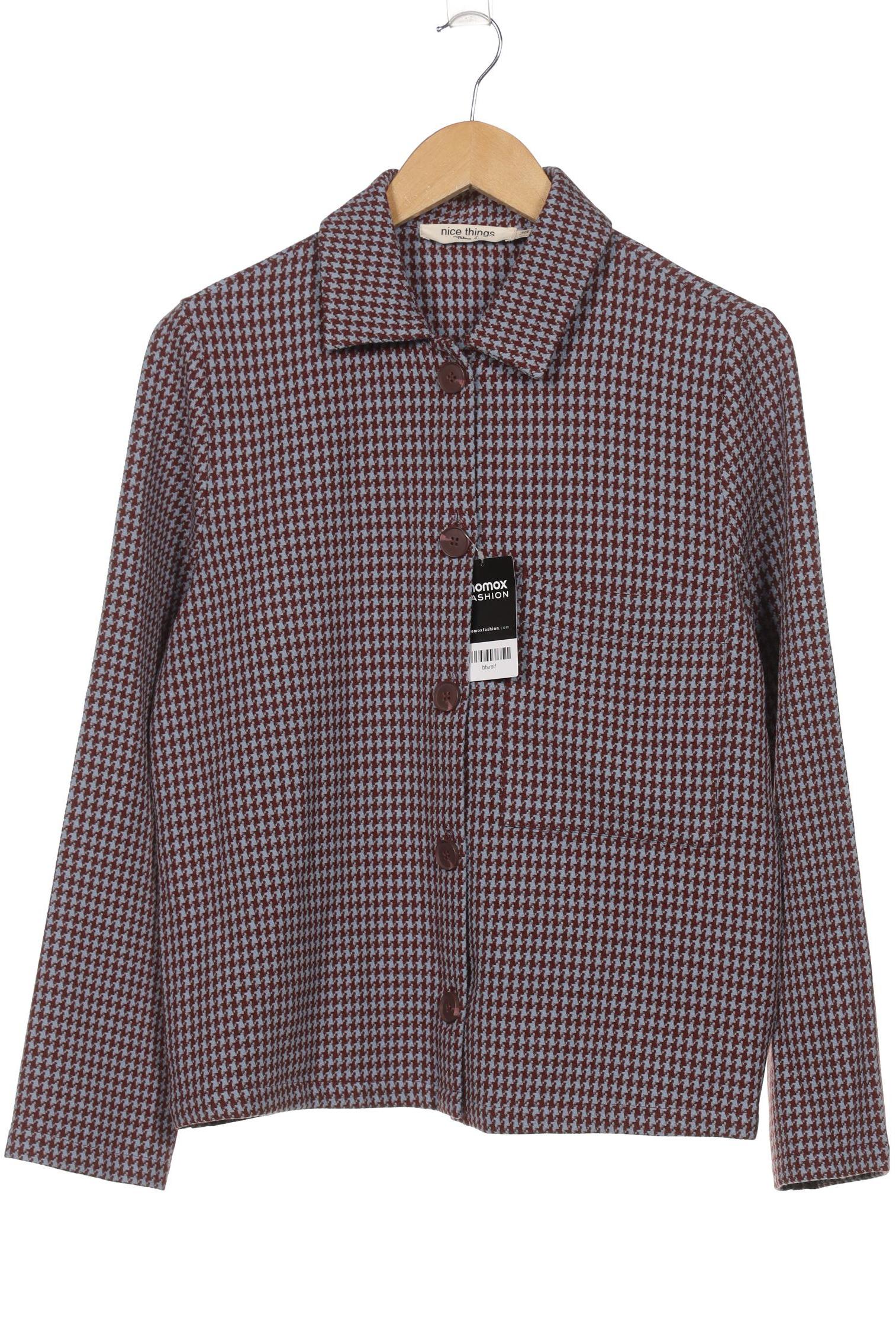 

nice things Damen Strickjacke, blau, Gr. 38