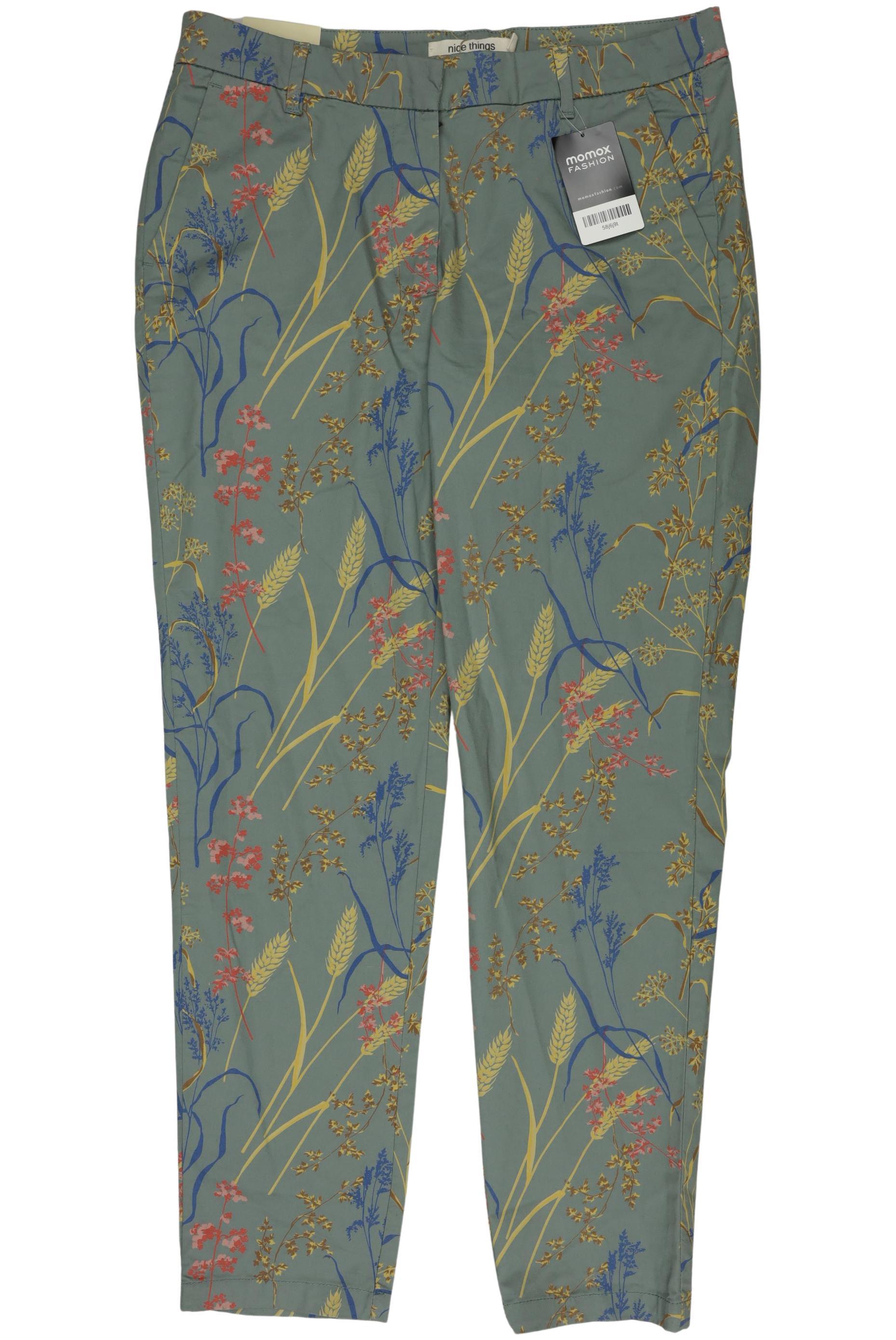 

nice things Damen Stoffhose, grün, Gr. 42