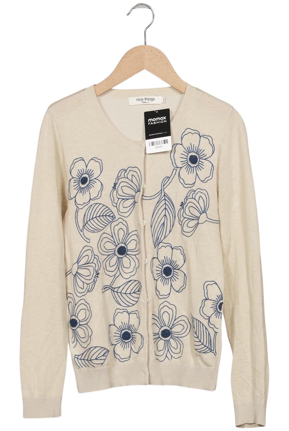 

nice things Damen Strickjacke, beige, Gr. 36