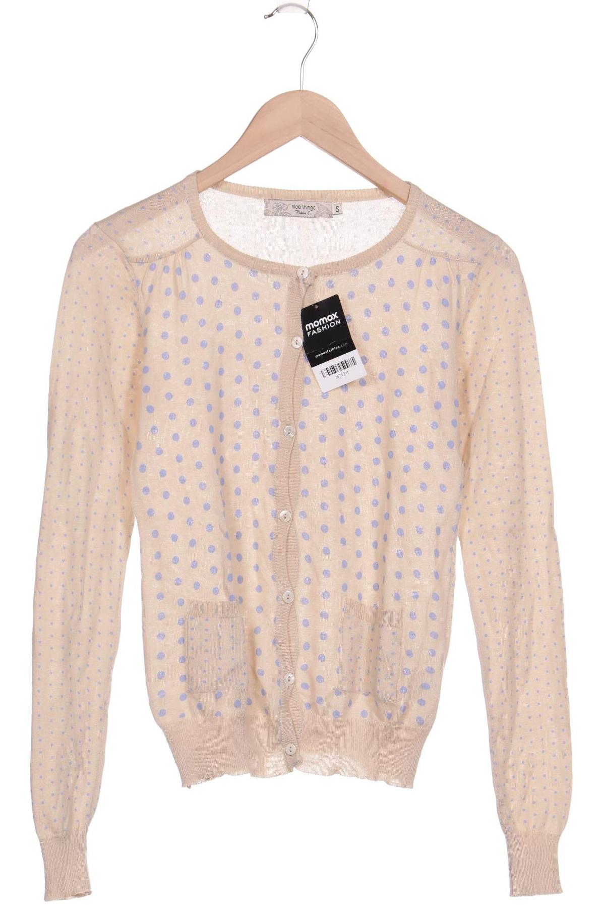 

nice things Damen Strickjacke, beige, Gr. 36