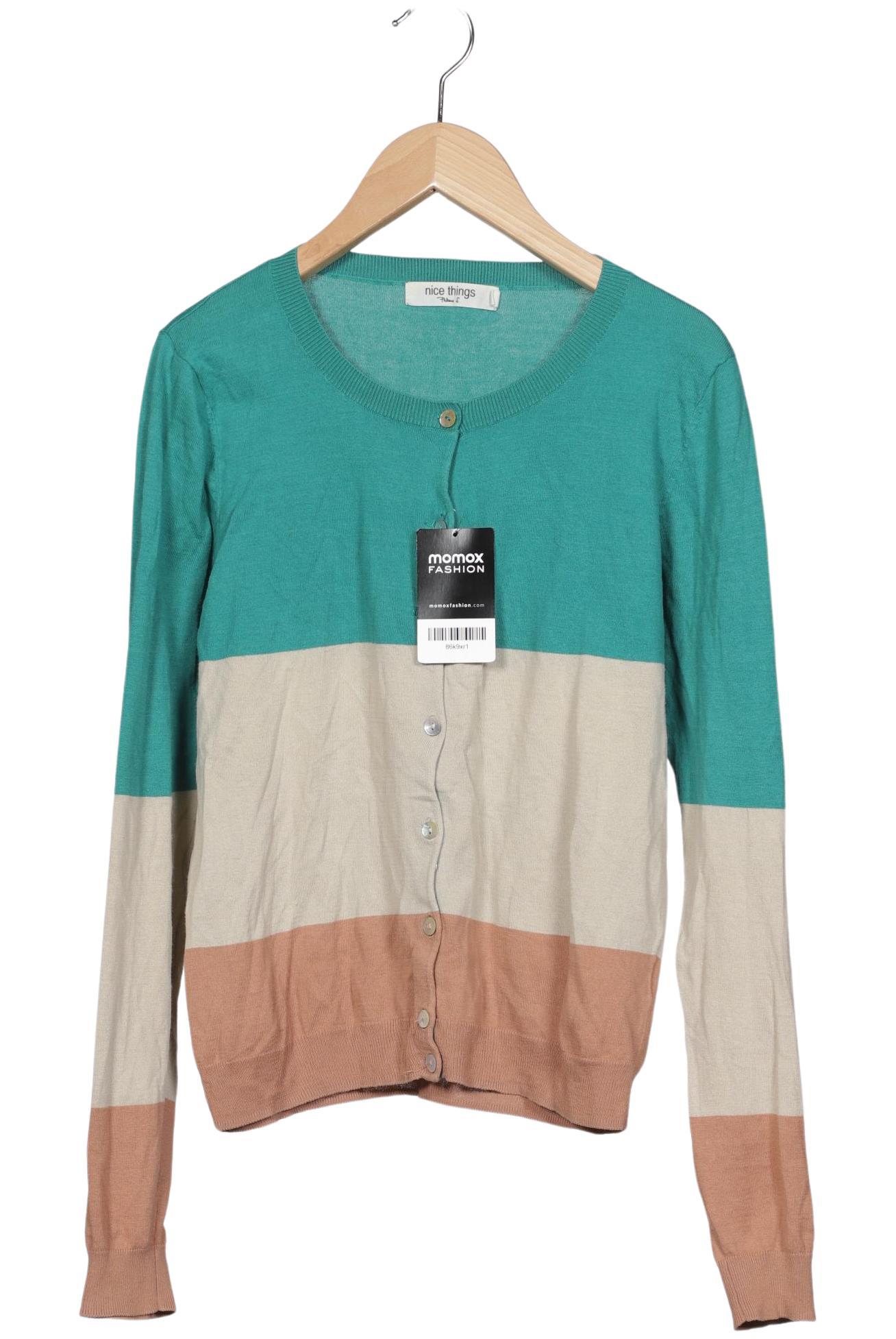 

nice things Damen Strickjacke, mehrfarbig, Gr. 38