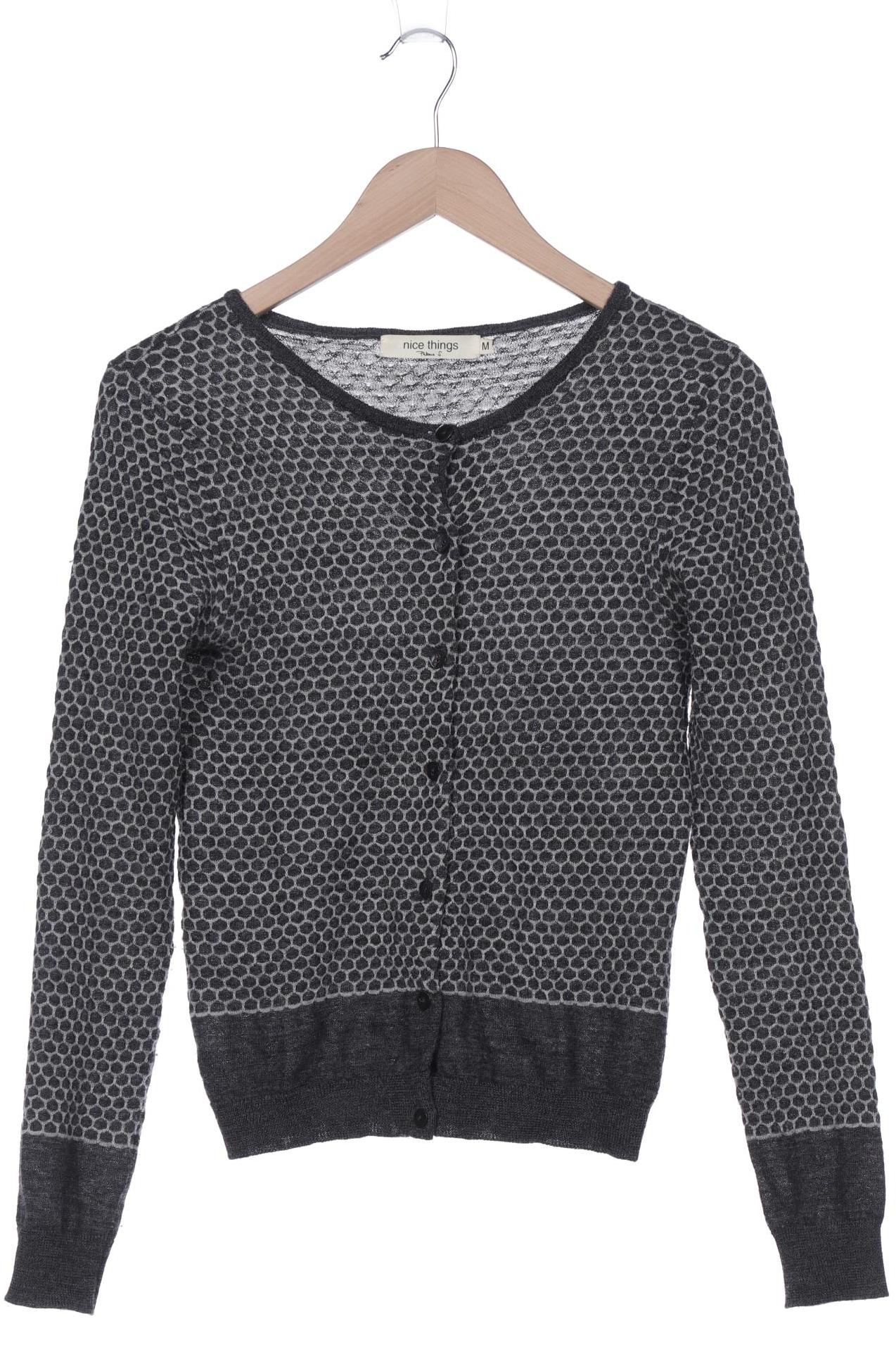 

nice things Damen Strickjacke, grau, Gr. 38