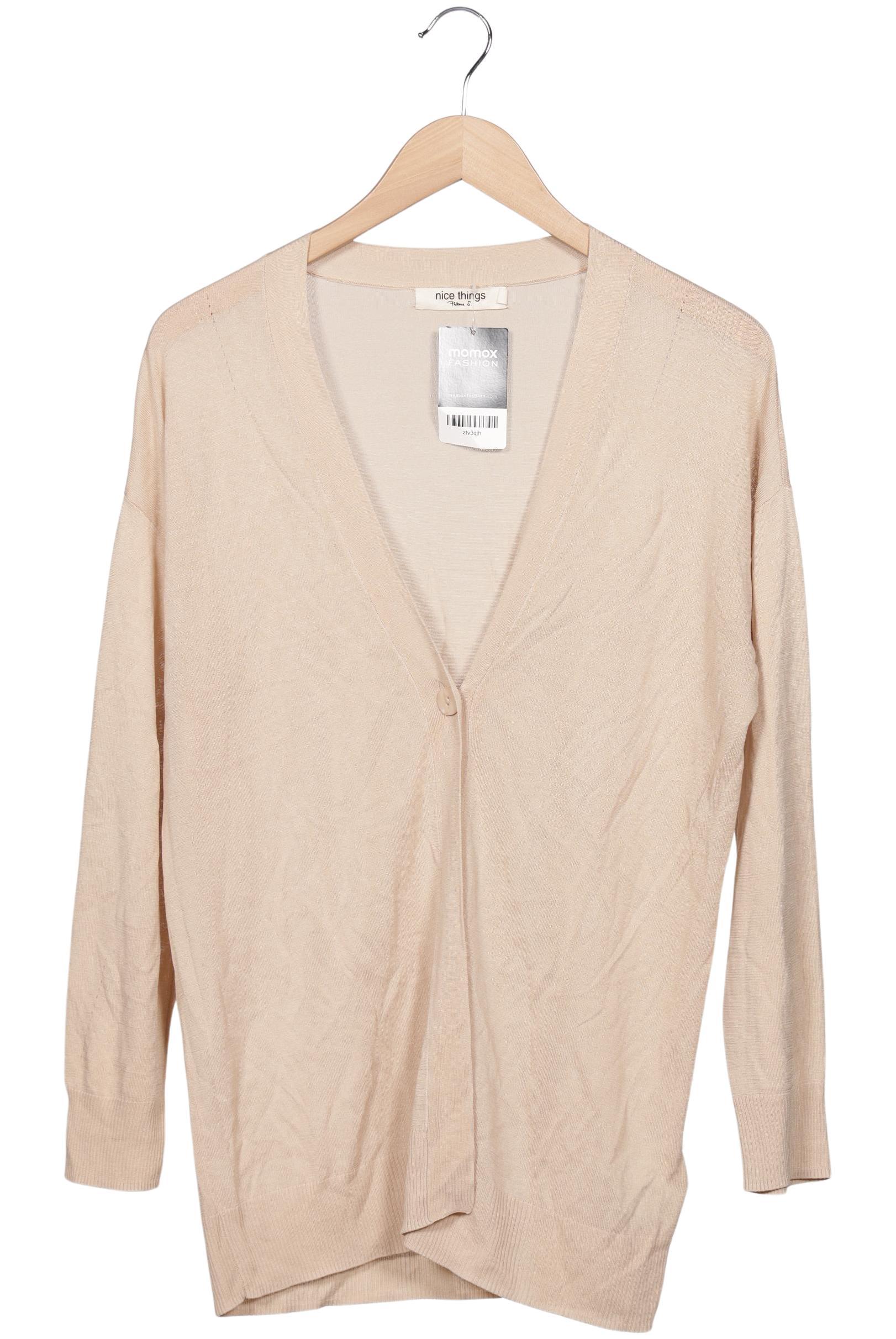 

nice things Damen Strickjacke, beige, Gr. 42
