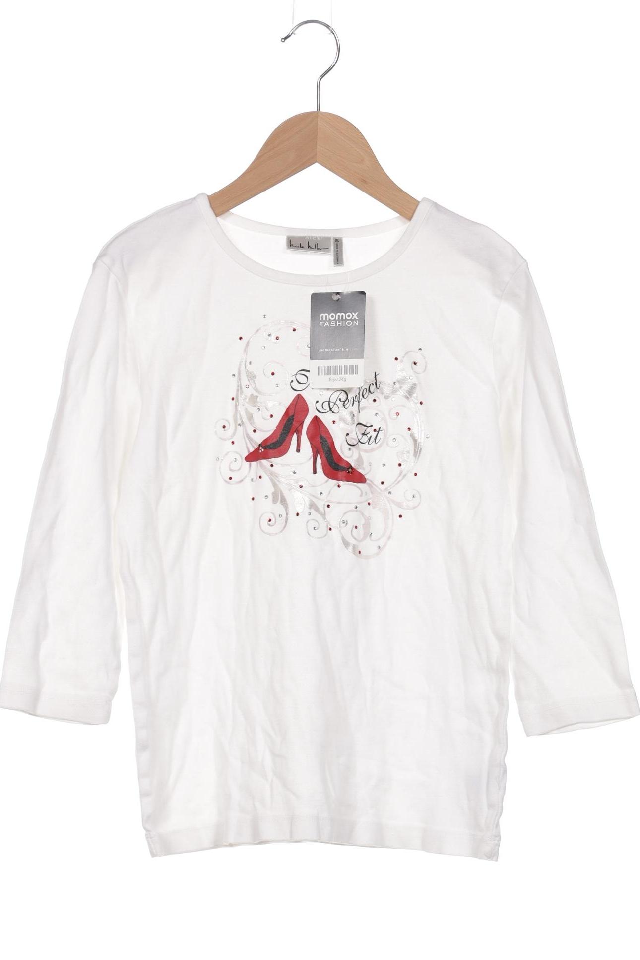 

Nicole Miller Damen Langarmshirt, weiß, Gr. 36