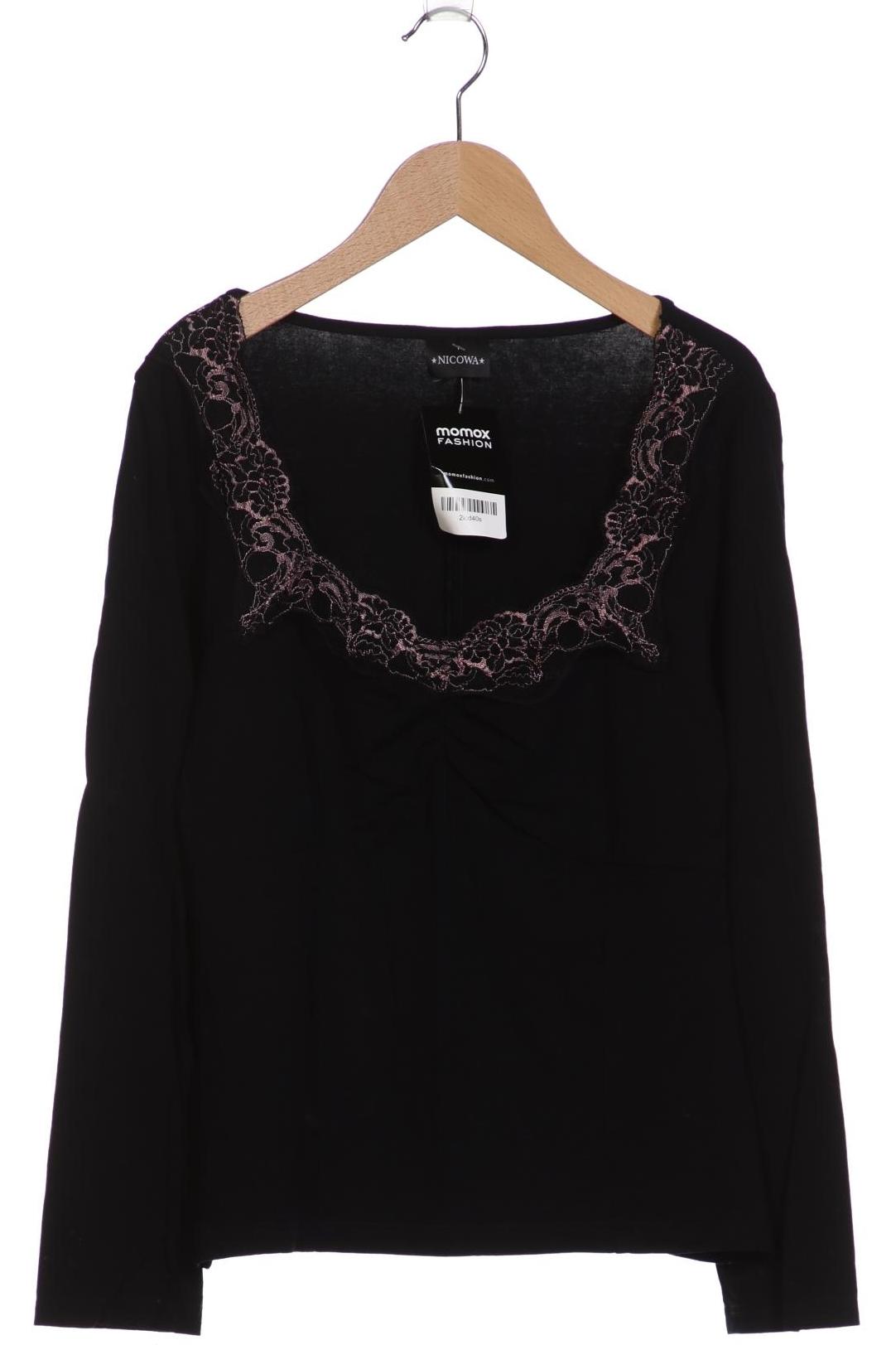 

Nicowa Damen Langarmshirt, schwarz, Gr. 38