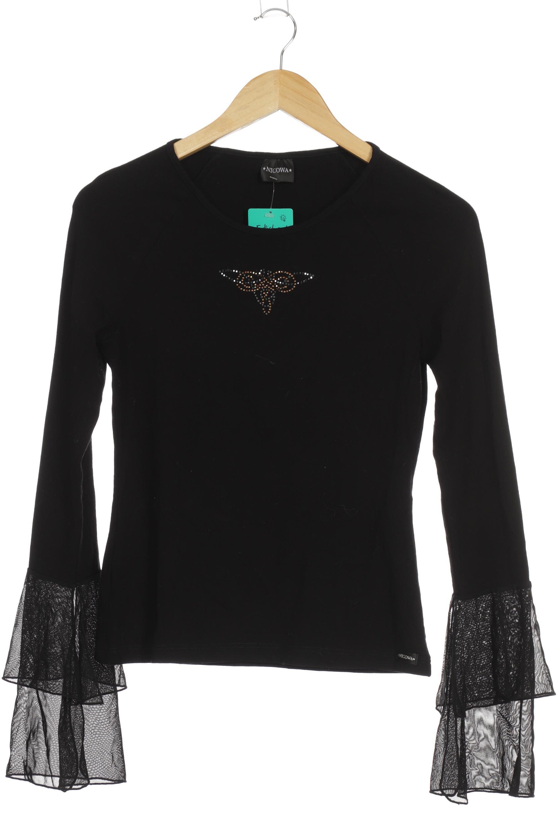 

Nicowa Damen Langarmshirt, schwarz, Gr. 40