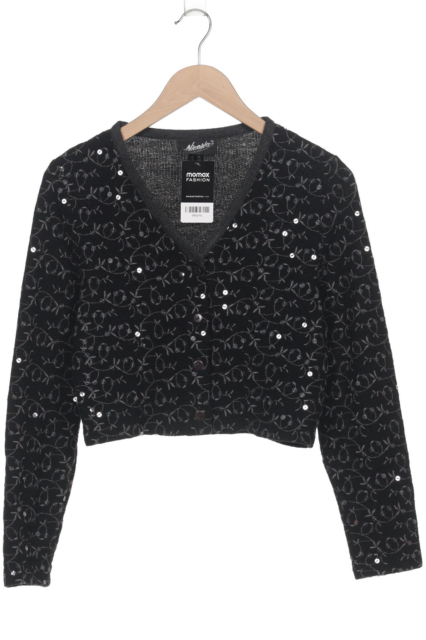 

Nicowa Damen Strickjacke, schwarz, Gr. 38