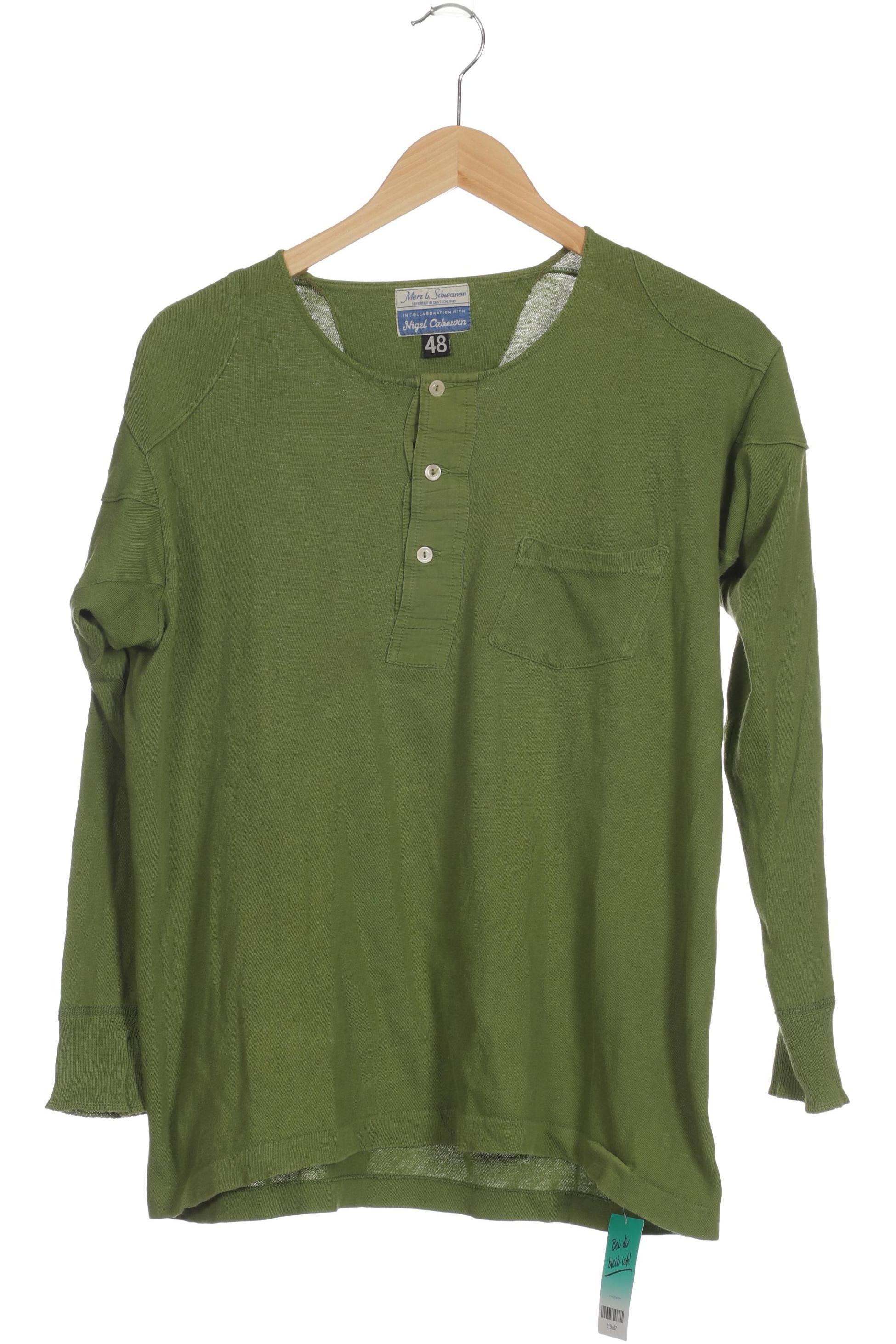 Thumbnail - Nigel Cabourn Herren Langarmshirt, grün, Gr. 48