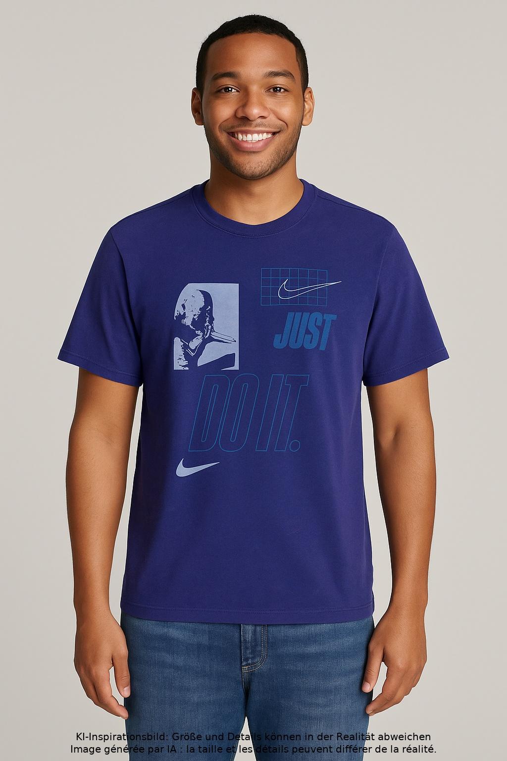 

Nike Herren T-Shirt, marineblau, Gr. 48