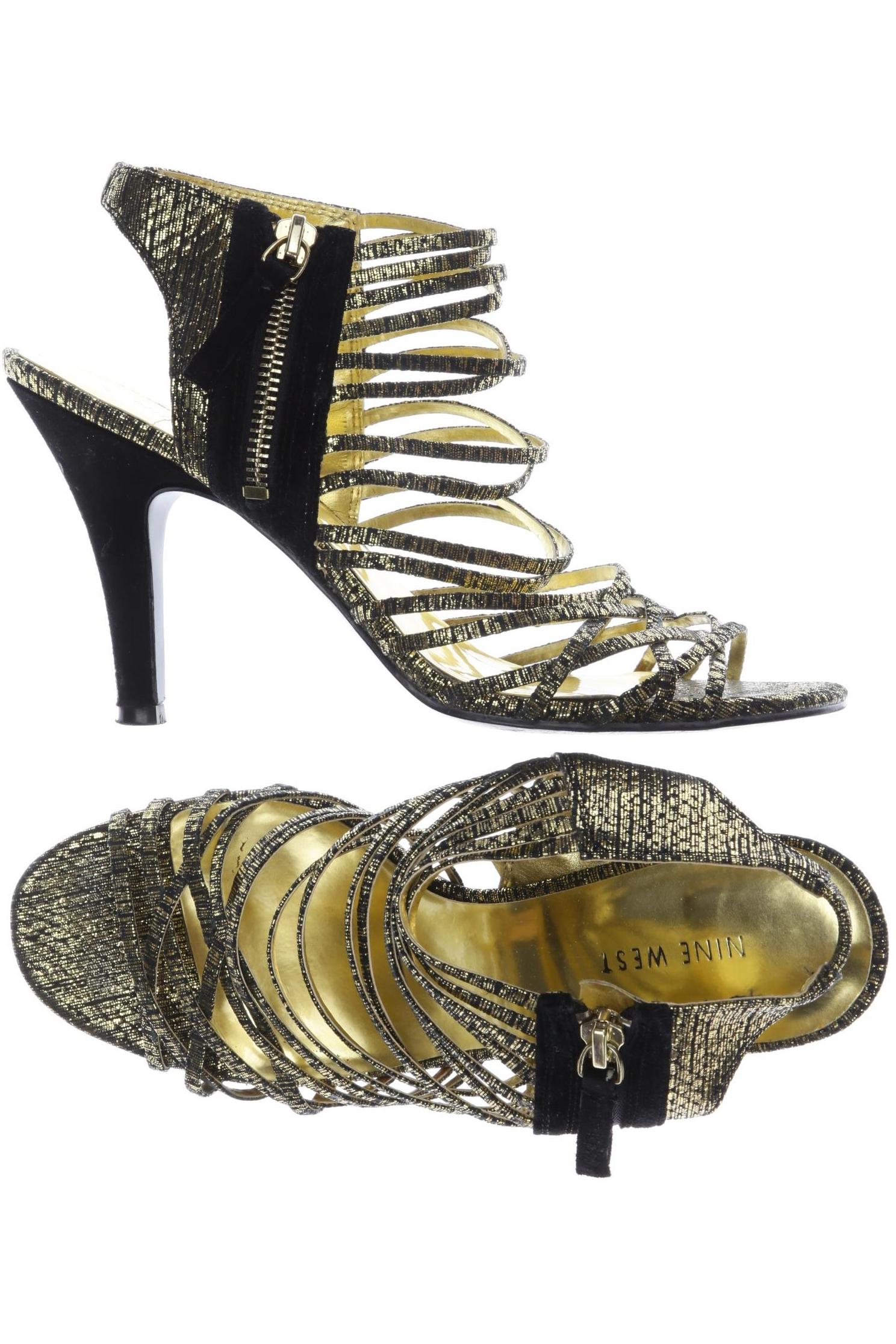 

Nine West Damen Sandale, gold, Gr. 8