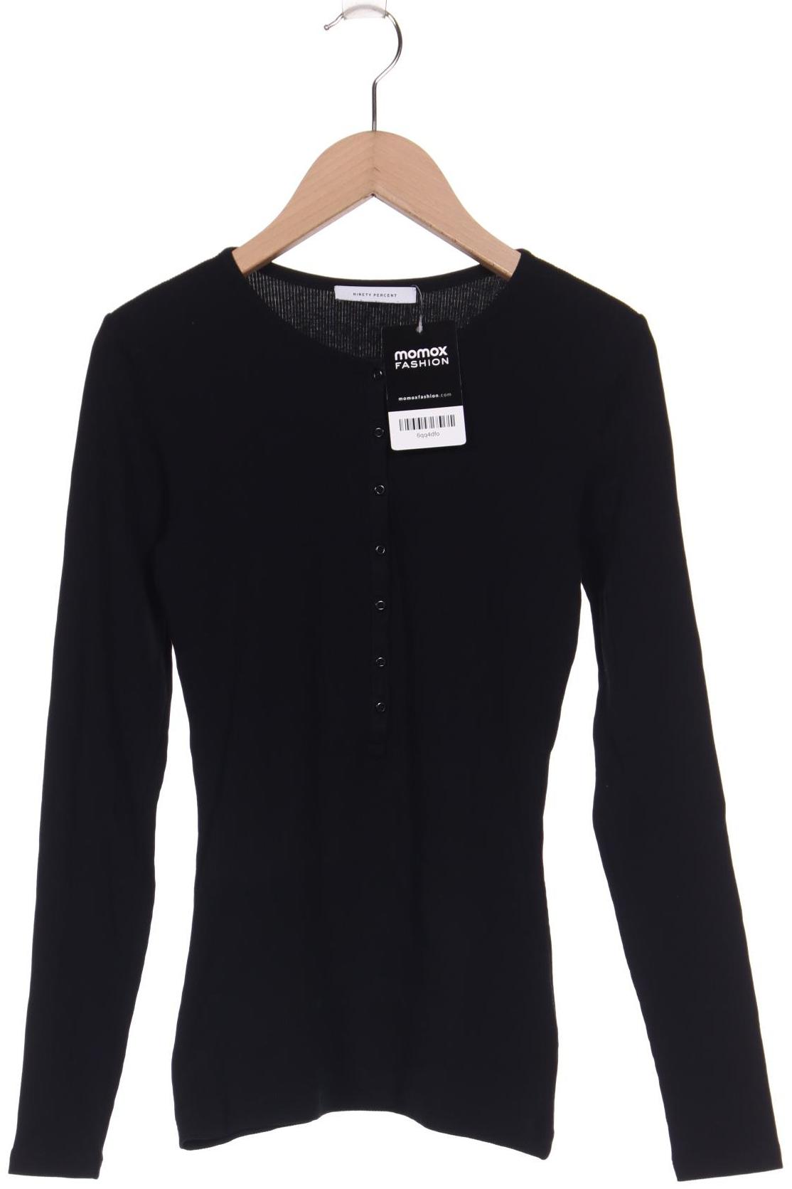 

NINETY PERCENT Damen Langarmshirt, schwarz