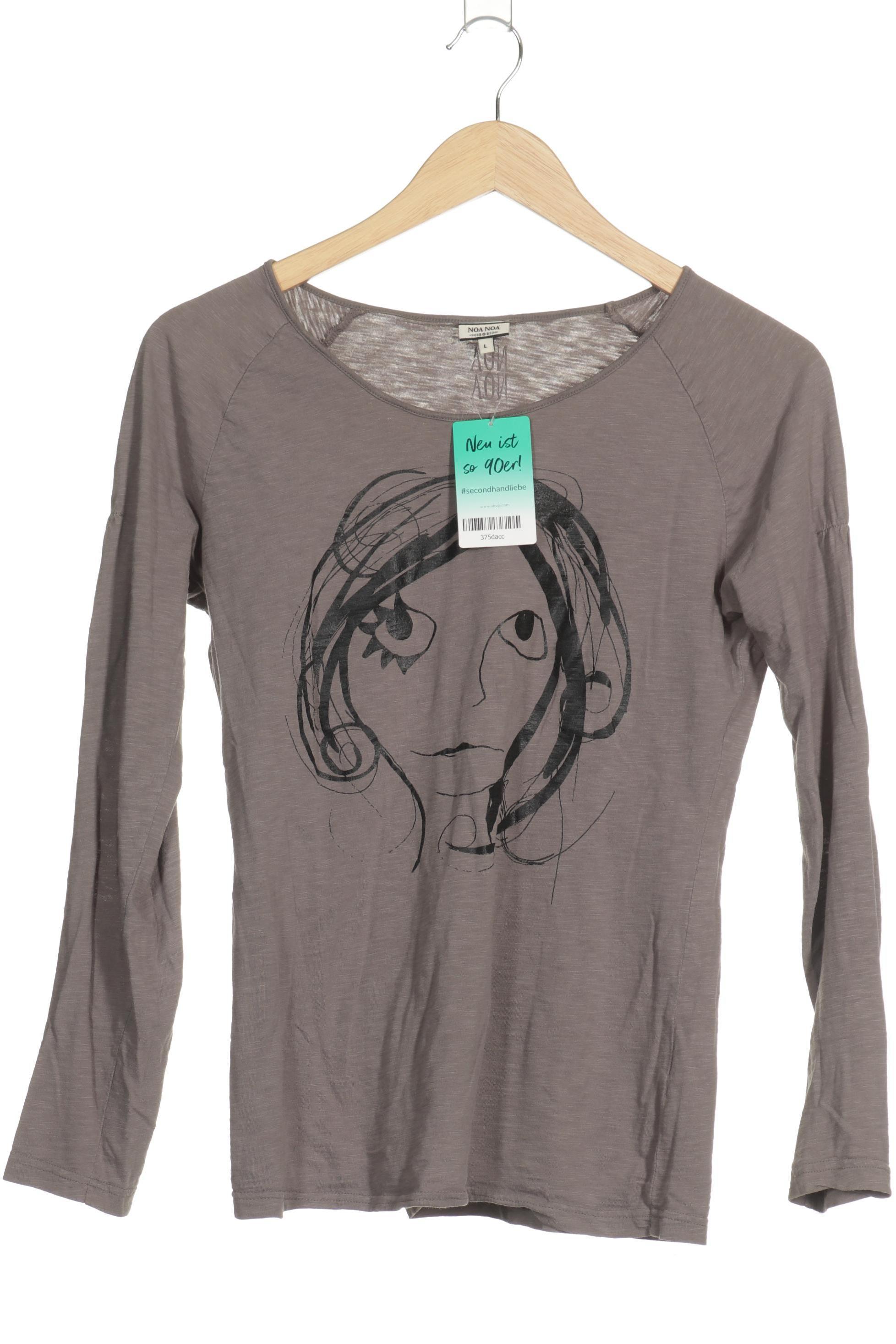 

Noa Noa Damen Langarmshirt, grau, Gr.