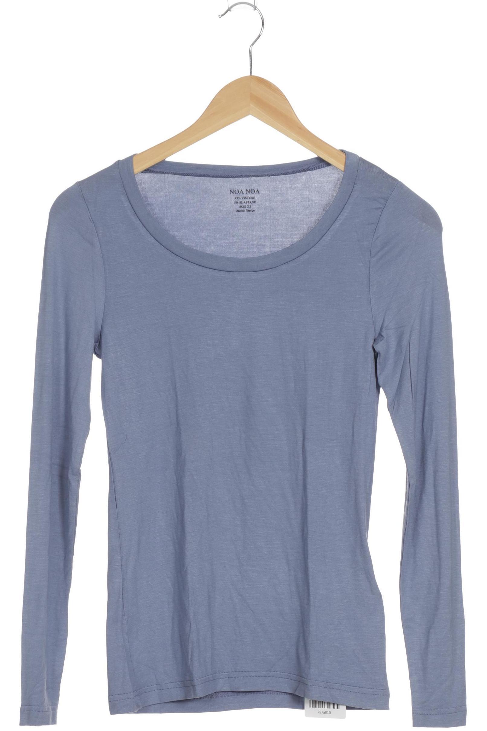

Noa Noa Damen Langarmshirt, blau, Gr.
