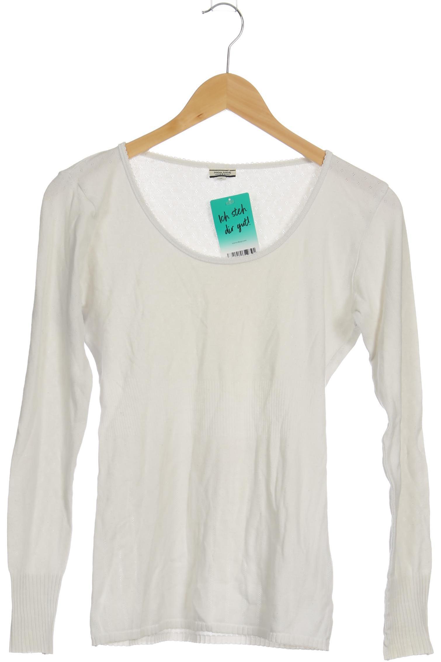 

Noa Noa Damen Langarmshirt, weiß, Gr.