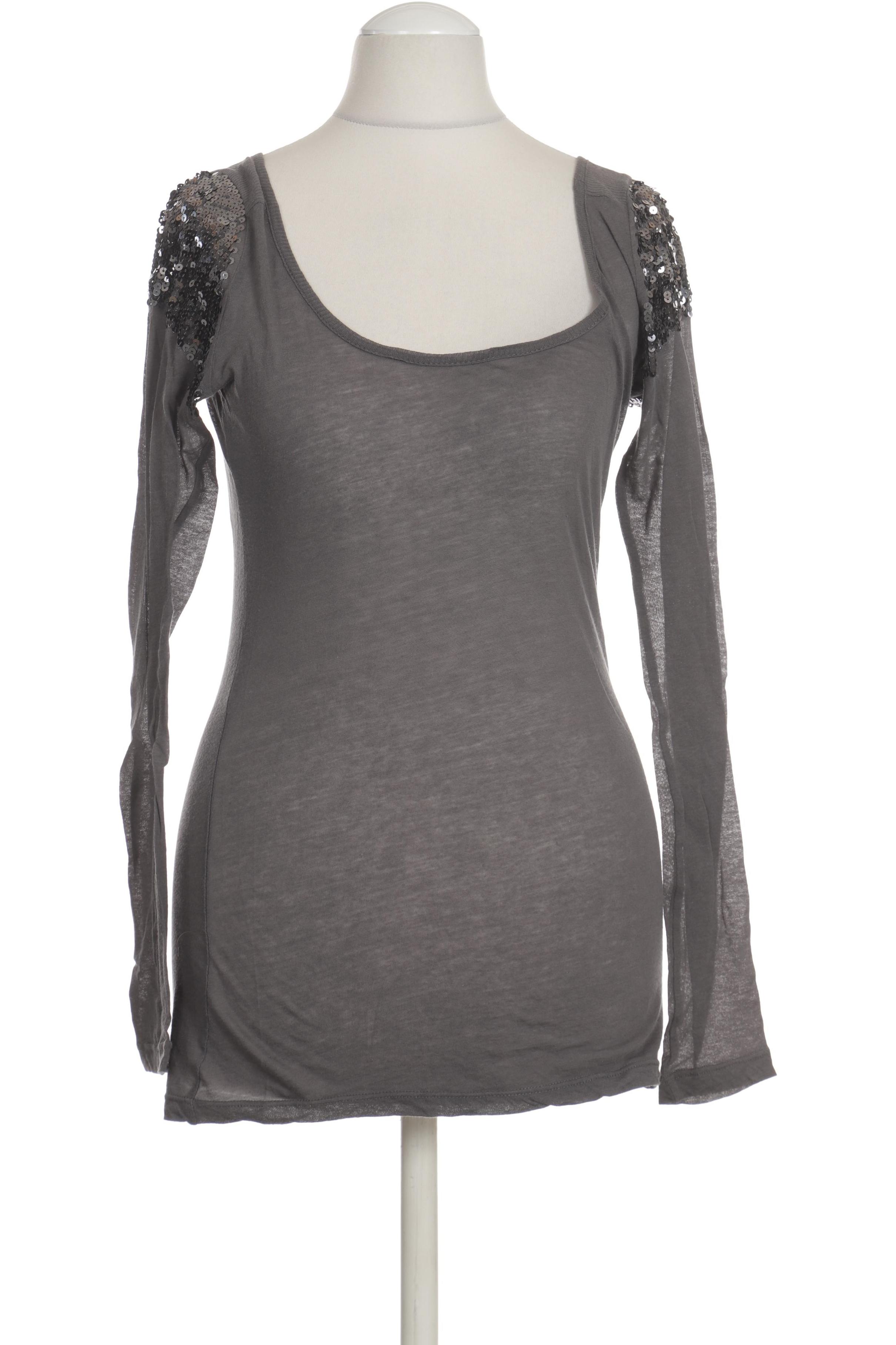 

Noa Noa Damen Langarmshirt, grau, Gr. 34