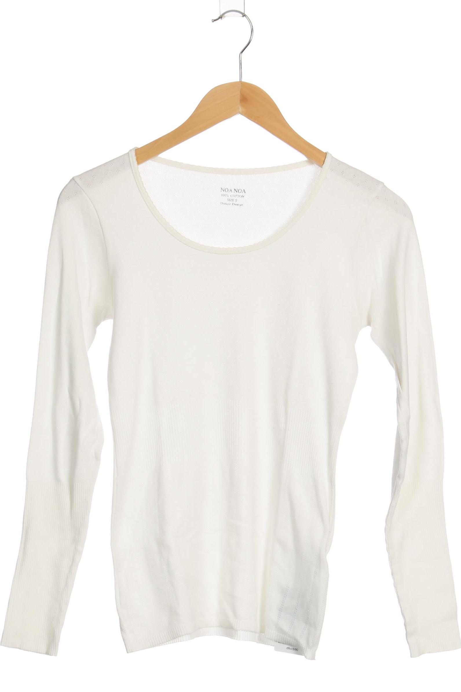 

Noa Noa Damen Langarmshirt, weiß, Gr. 36