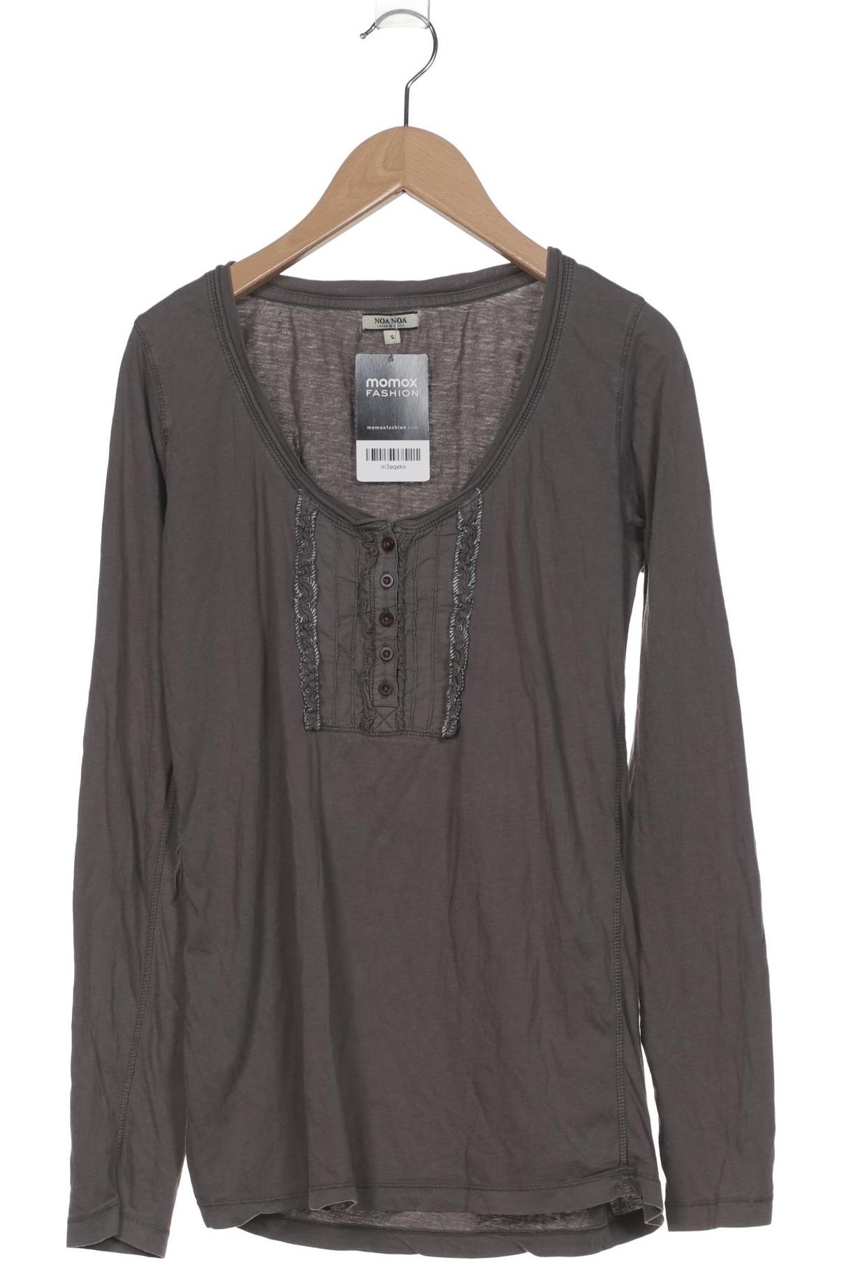 

Noa Noa Damen Langarmshirt, grau, Gr. 36