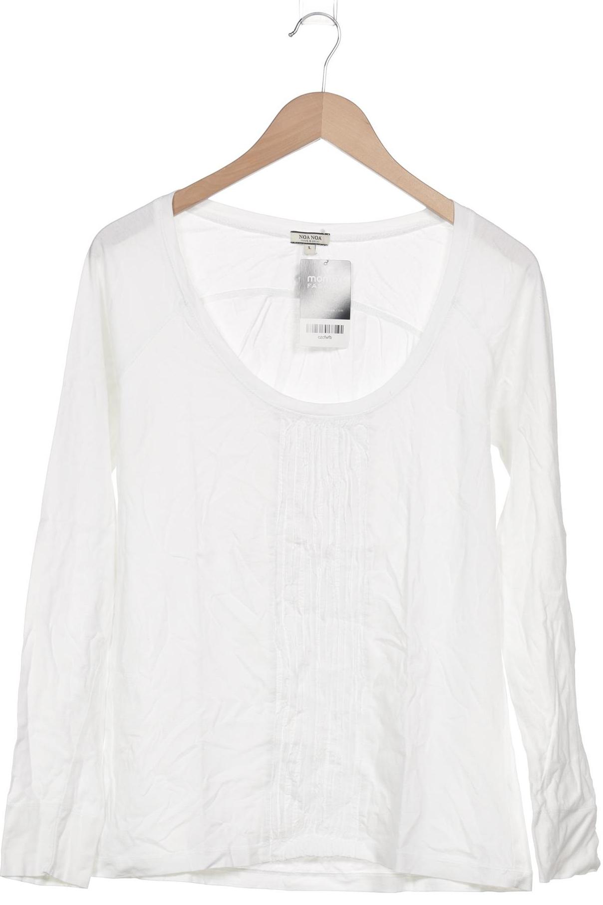 

Noa Noa Damen Langarmshirt, weiß, Gr. 42