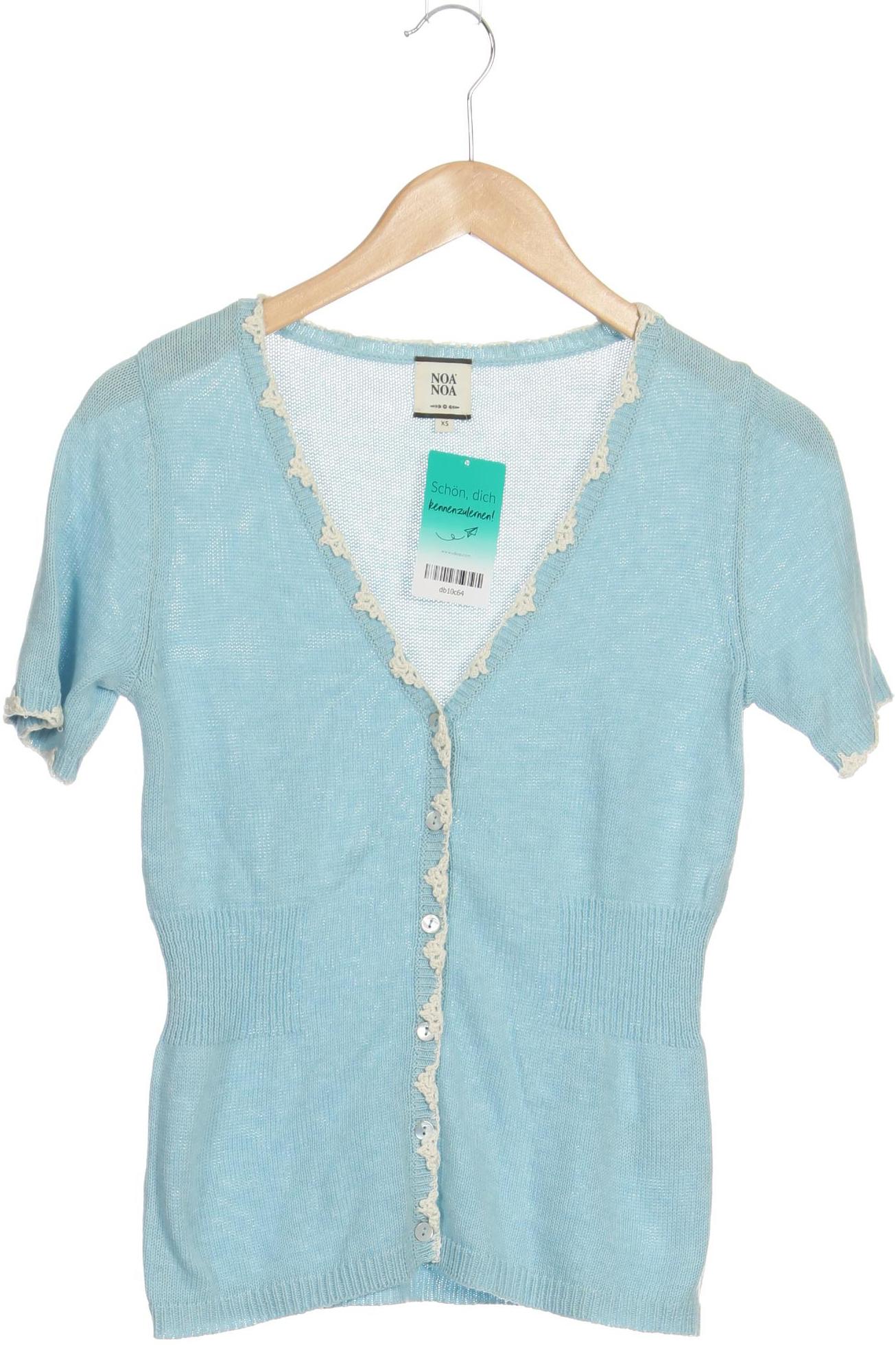 

Noa Noa Damen Strickjacke, blau, Gr. 34
