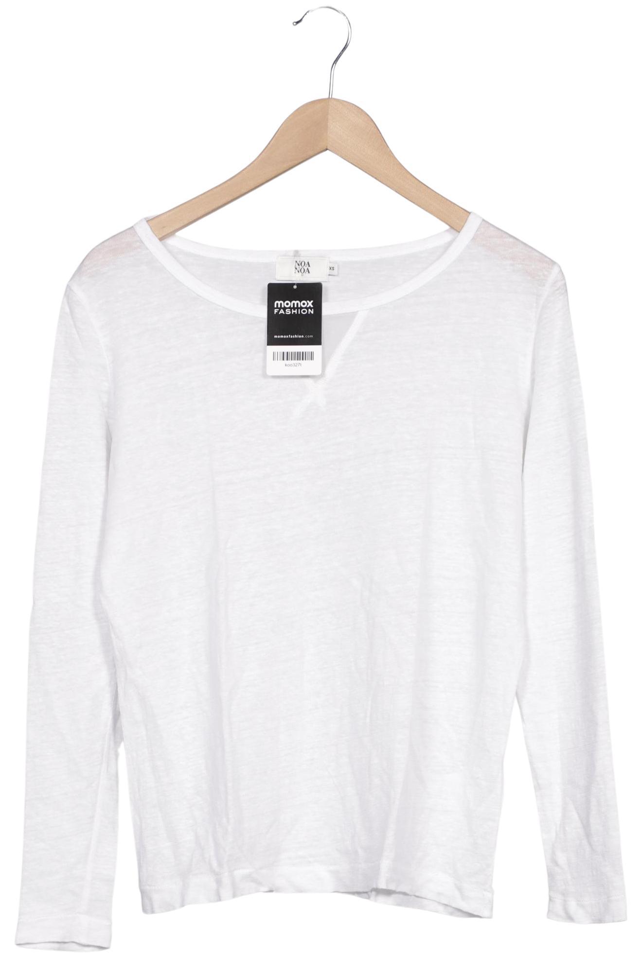 

Noa Noa Damen Langarmshirt, weiß, Gr. 34