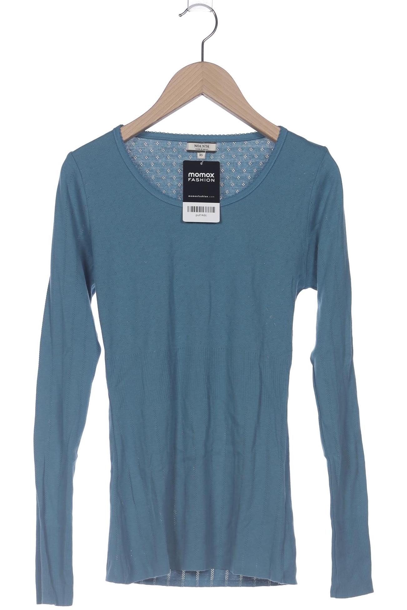 

Noa Noa Damen Langarmshirt, blau, Gr. 34