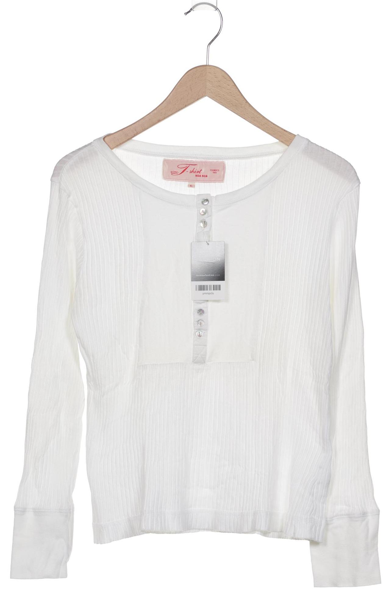 

Noa Noa Damen Langarmshirt, weiß, Gr. 44