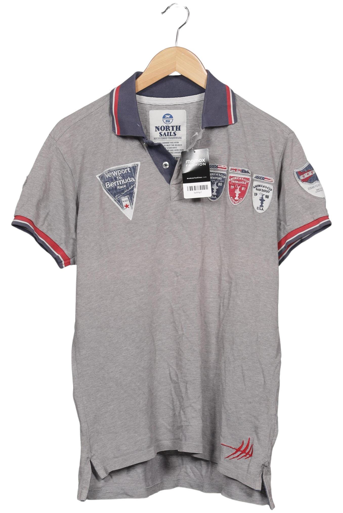 

north sails Herren Poloshirt, grau, Gr. 48