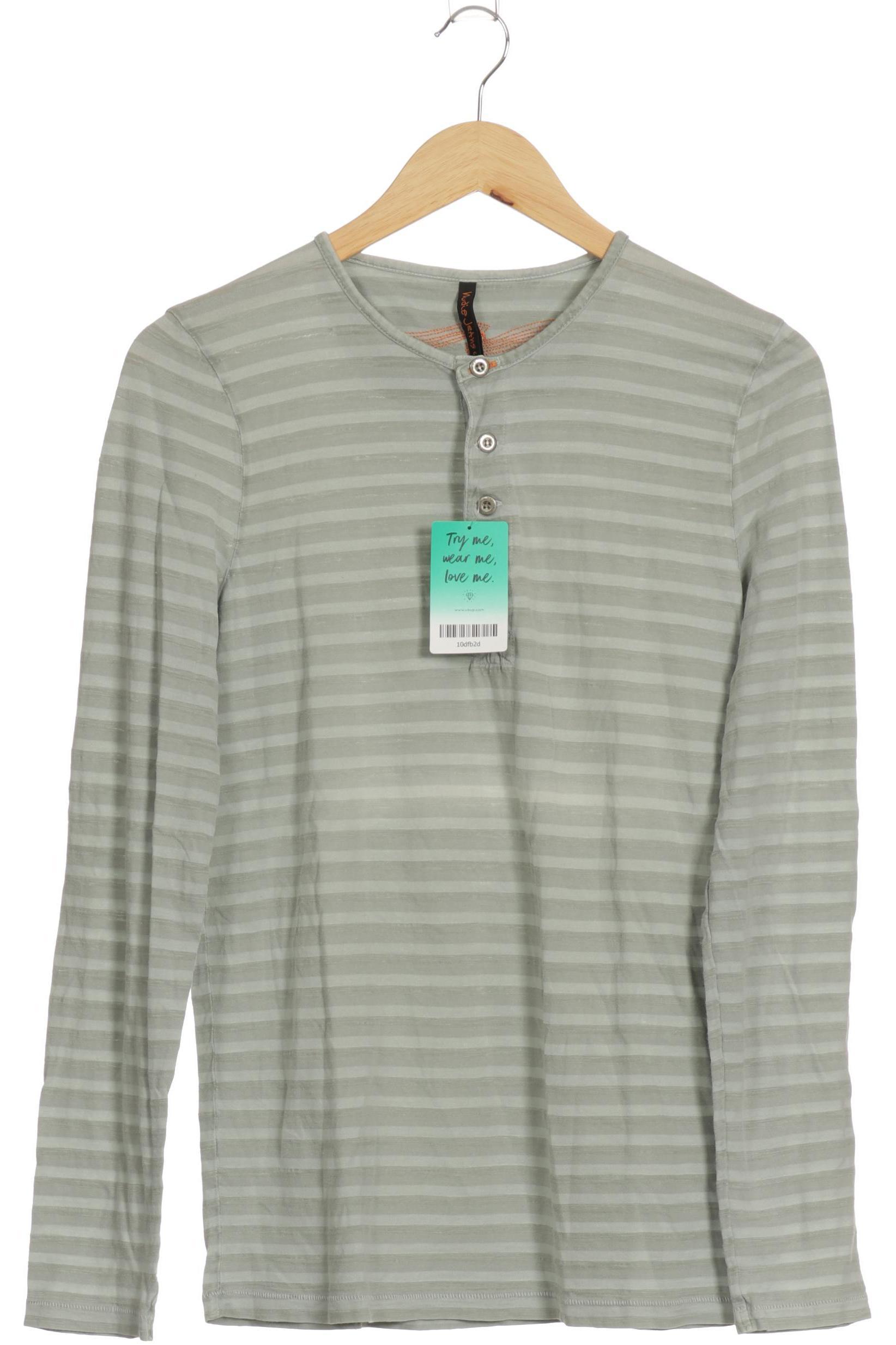 

Nudie Jeans Herren Langarmshirt, türkis, Gr.