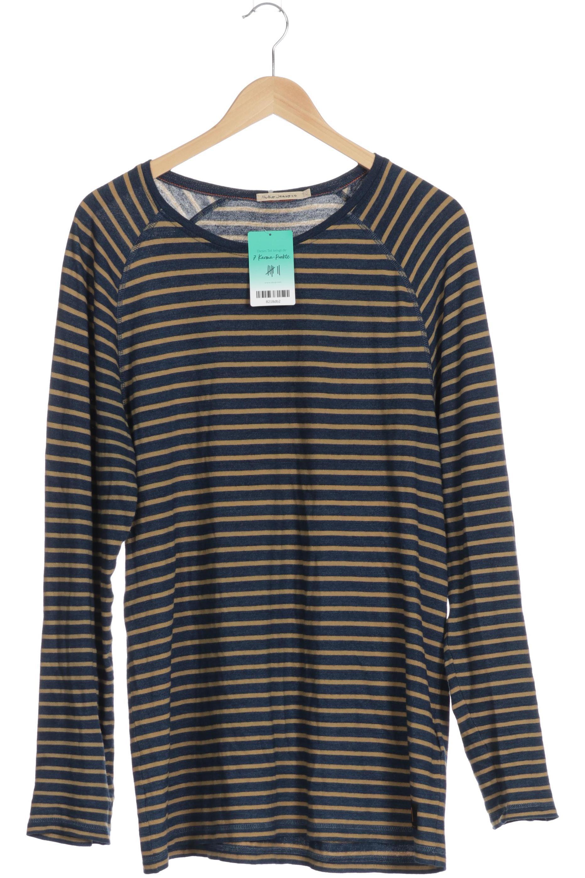 

Nudie Jeans Herren Langarmshirt, blau, Gr.