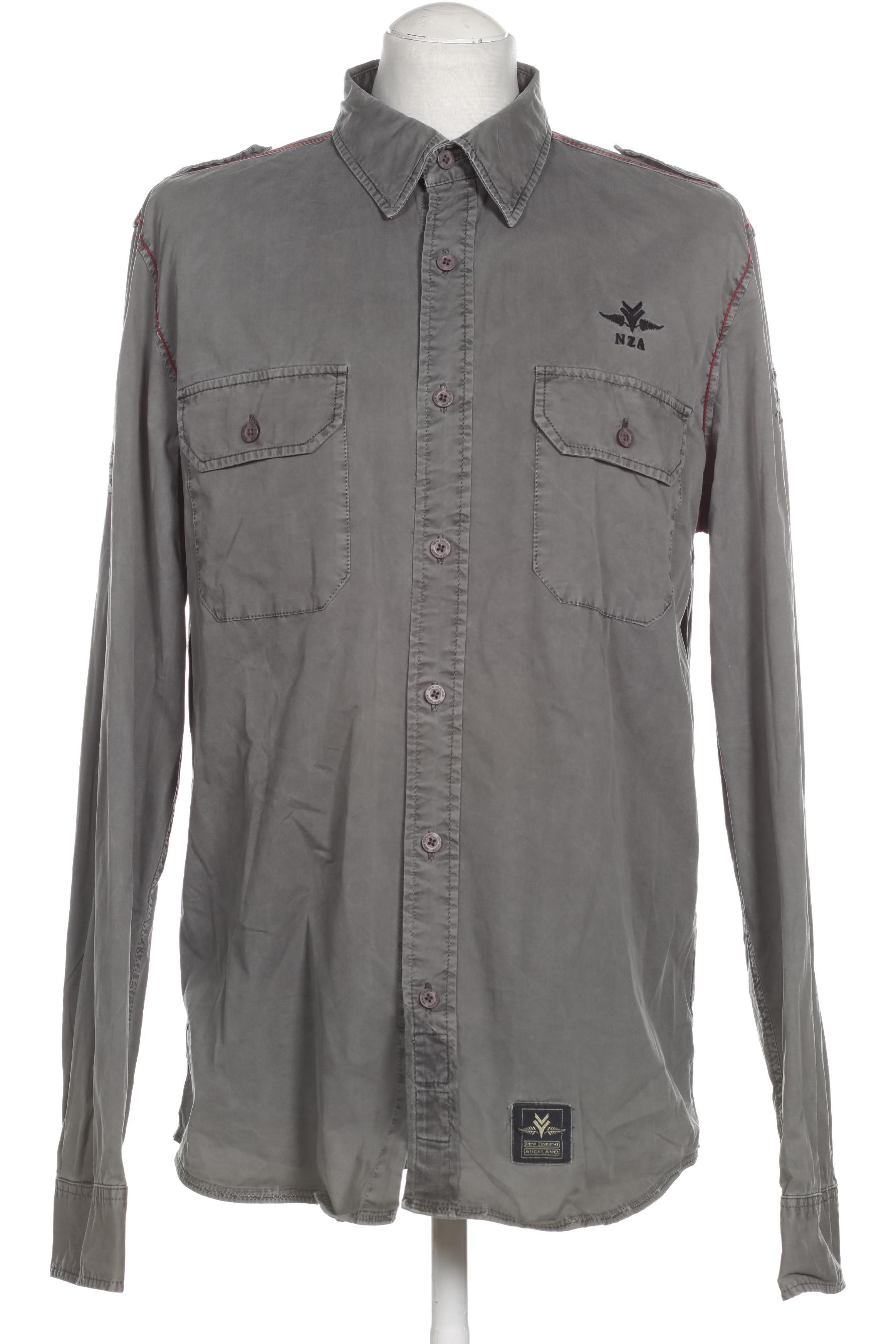 

NZA NEW Zealand Auckland Herren Hemd, grau, Gr. 52