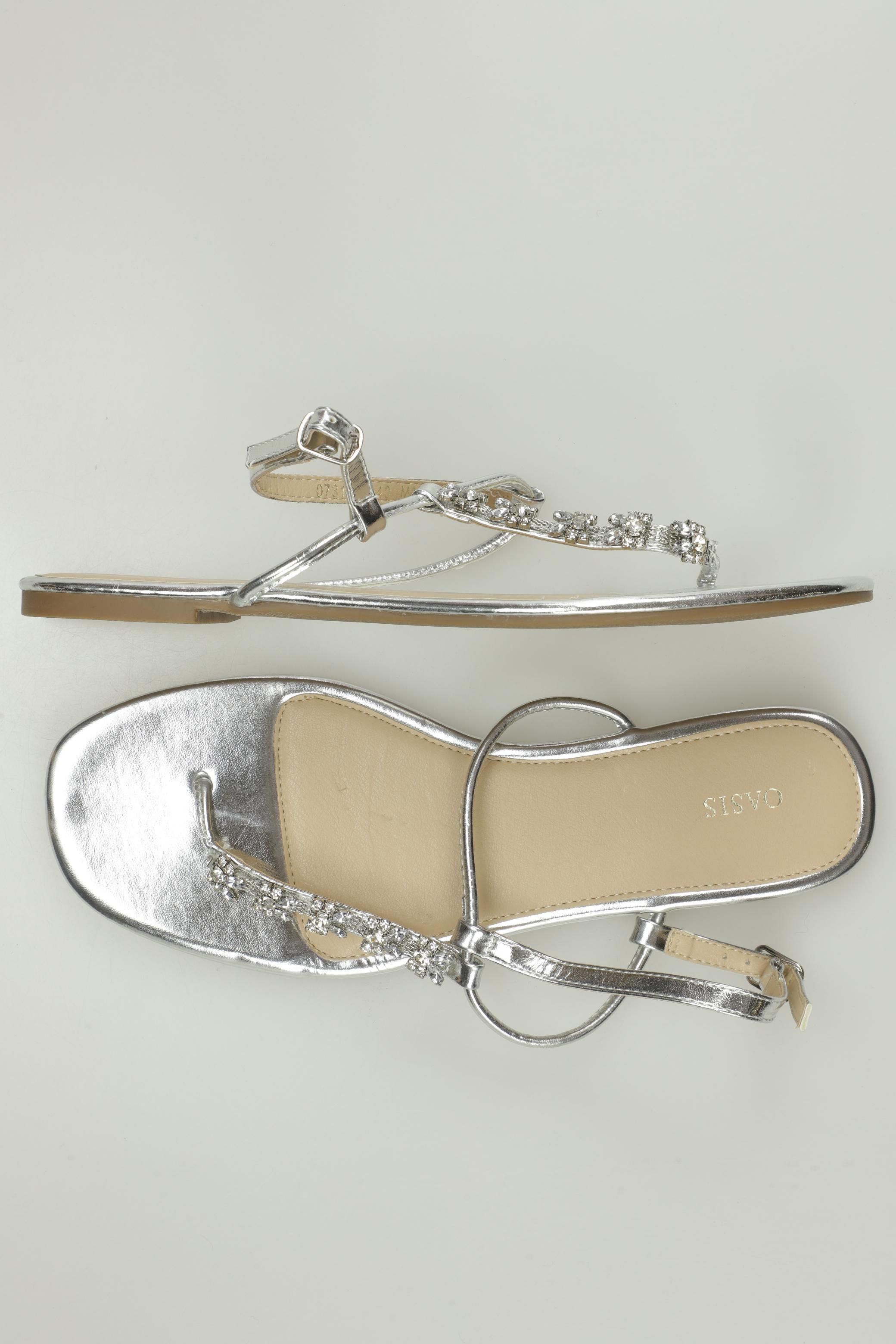 

oasis Damen Sandale, silber, Gr. 40