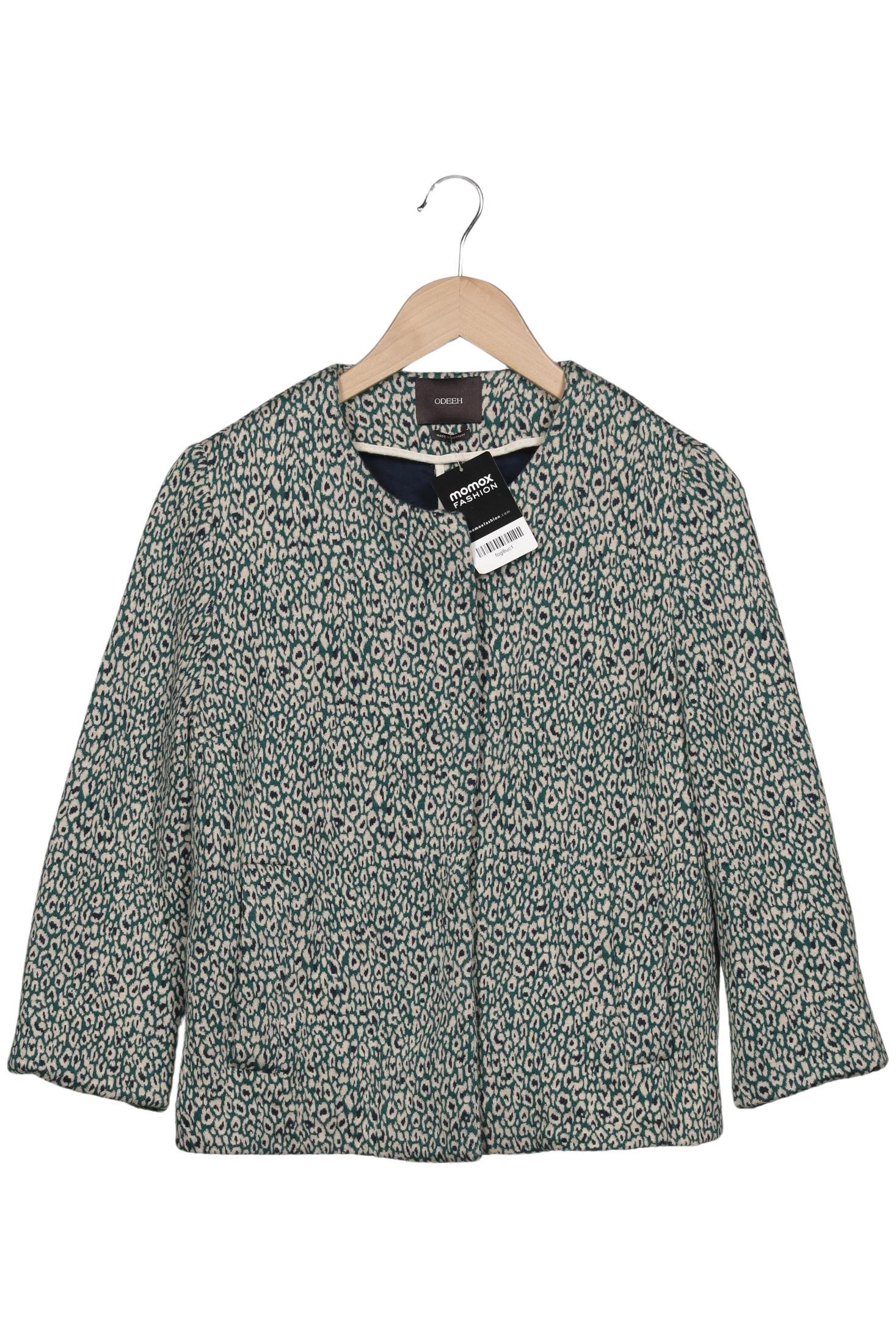 

odeeh Damen Strickjacke, grün, Gr. 38
