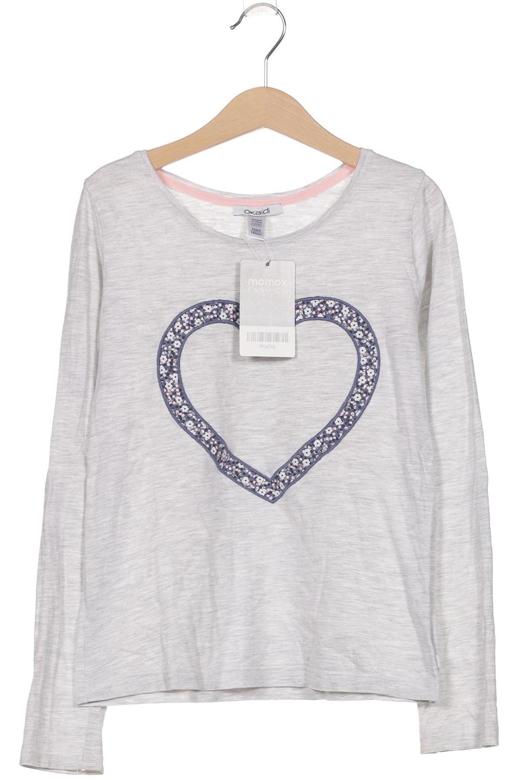 

Okaidi Damen Langarmshirt, grau, Gr. 140